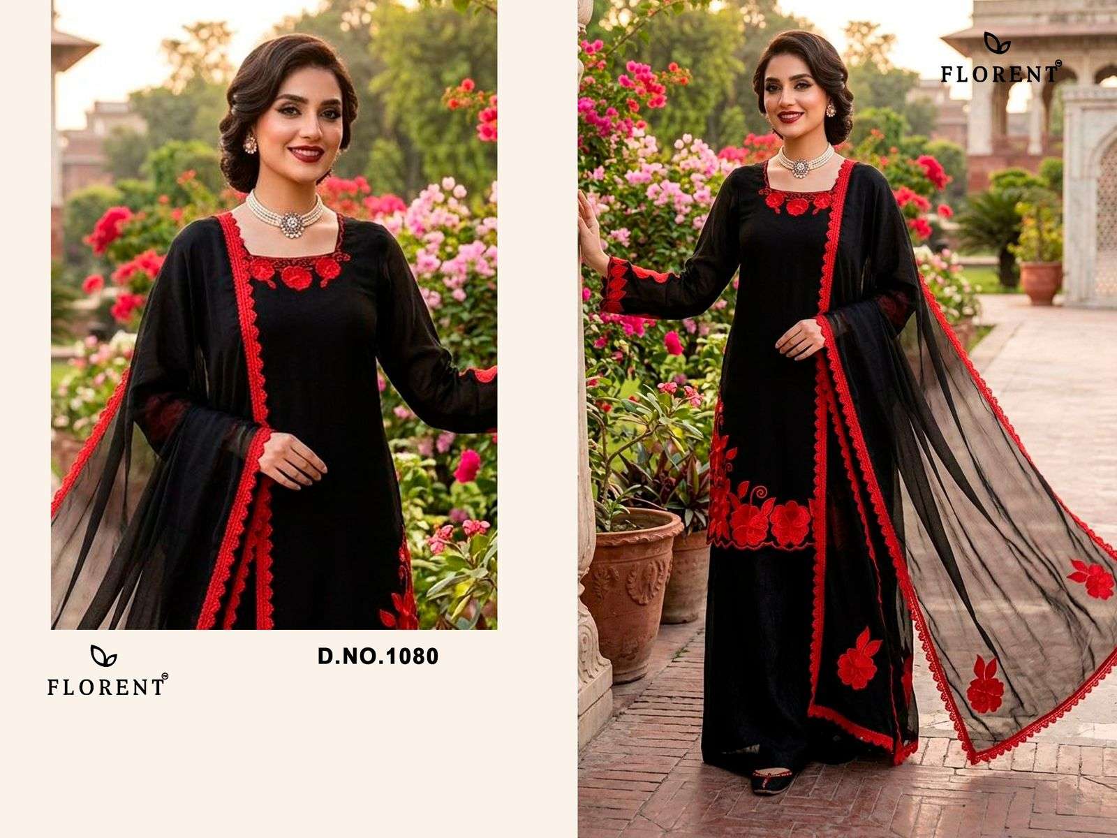 FLORENT D NO 1080 & 1081 SILK DESIGNER READY MADE PAKISTANI SUIT