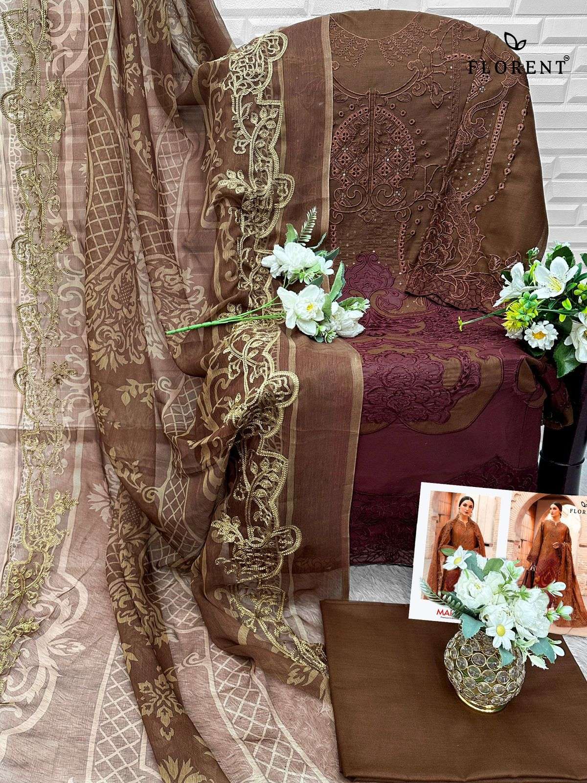 FLORENT MARIA B PREMIUM EMBROIDERED 25 VOL 2 HIT DESIGN COLLECTION 