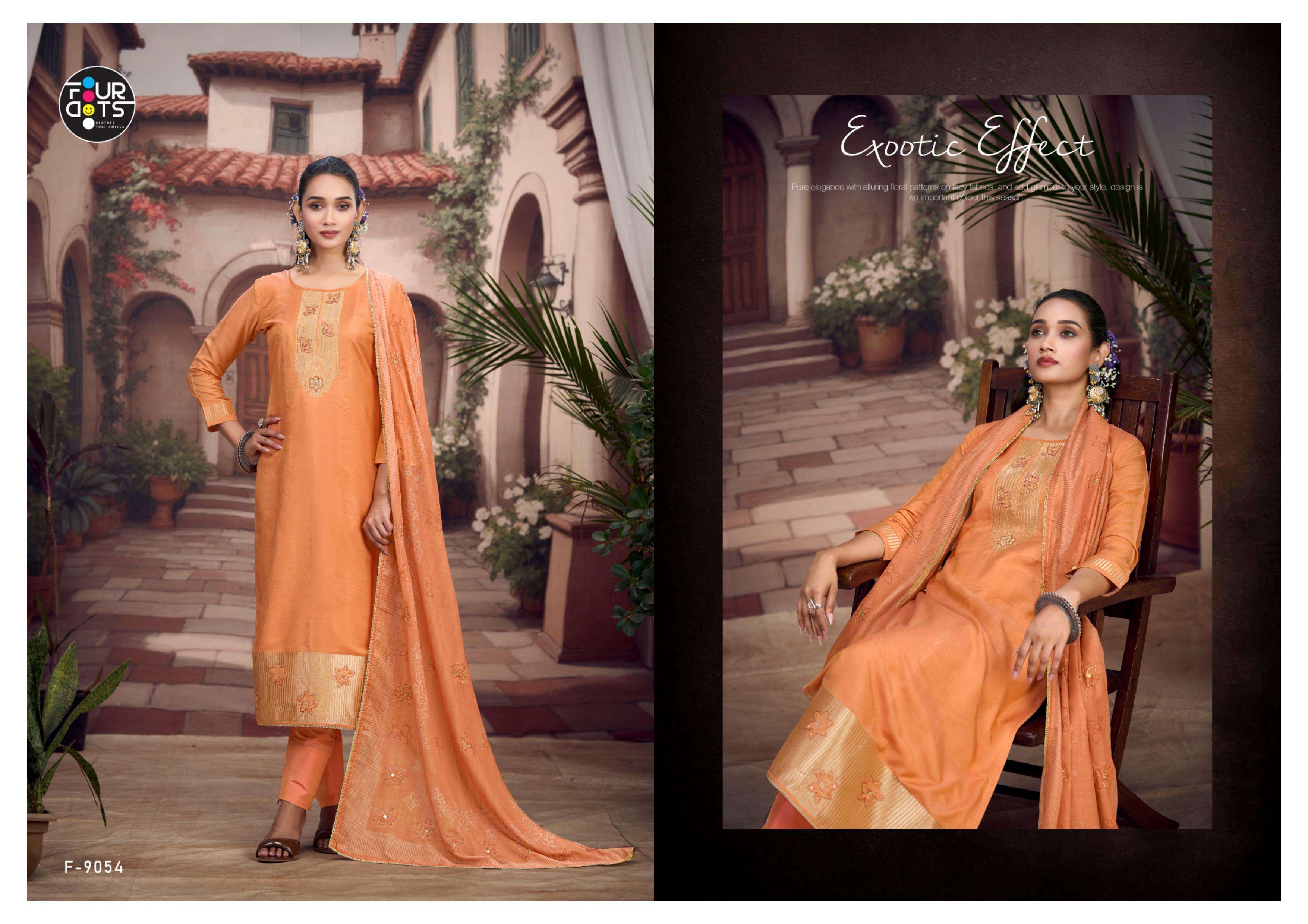 FOURDOTS ADIRA MUSLIN JACQUARD DESIGNER WORK LADIES SUIT