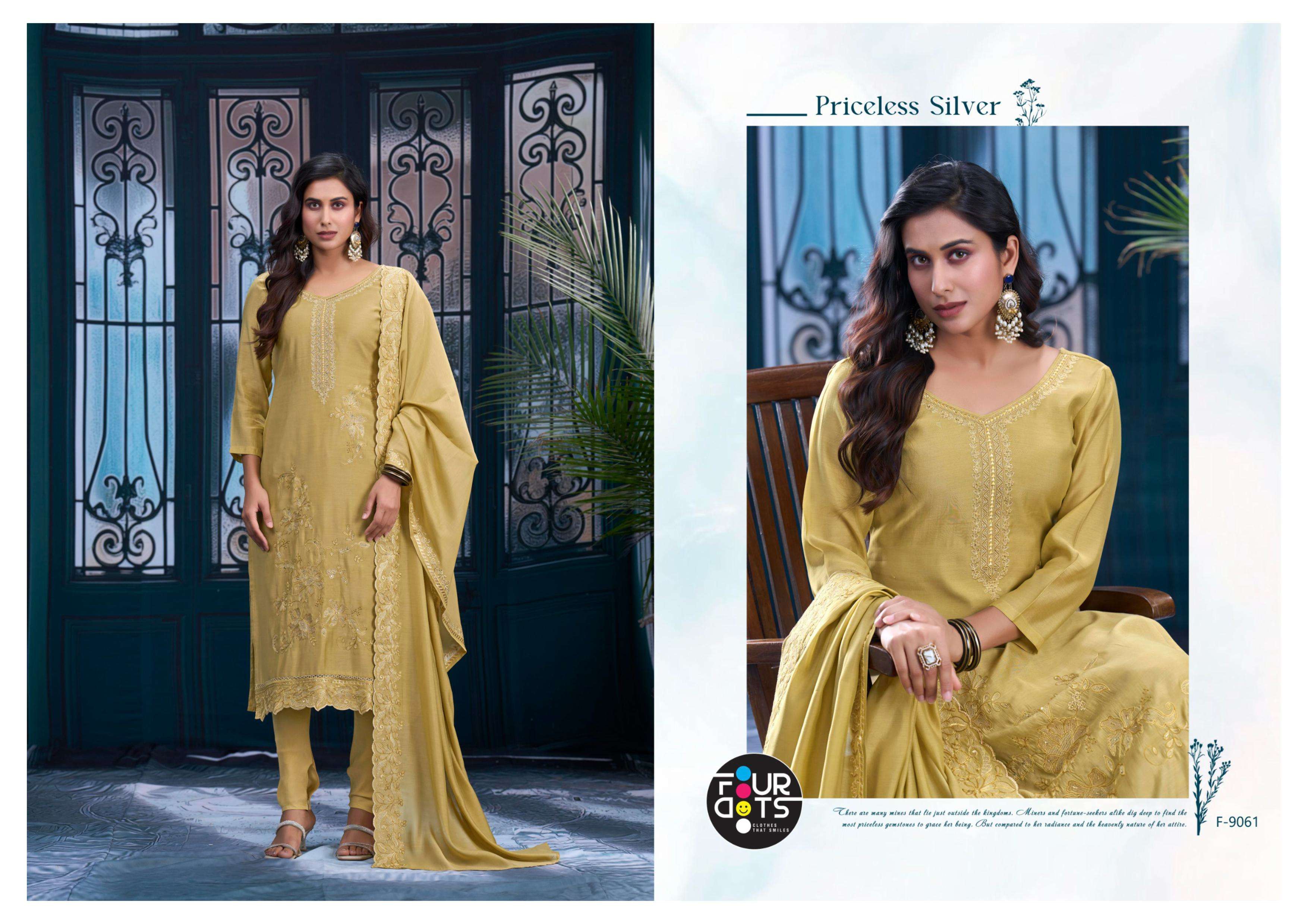 FOURDOTS NAARI COTTON HEAVY DESIGNER WORK SUIT
