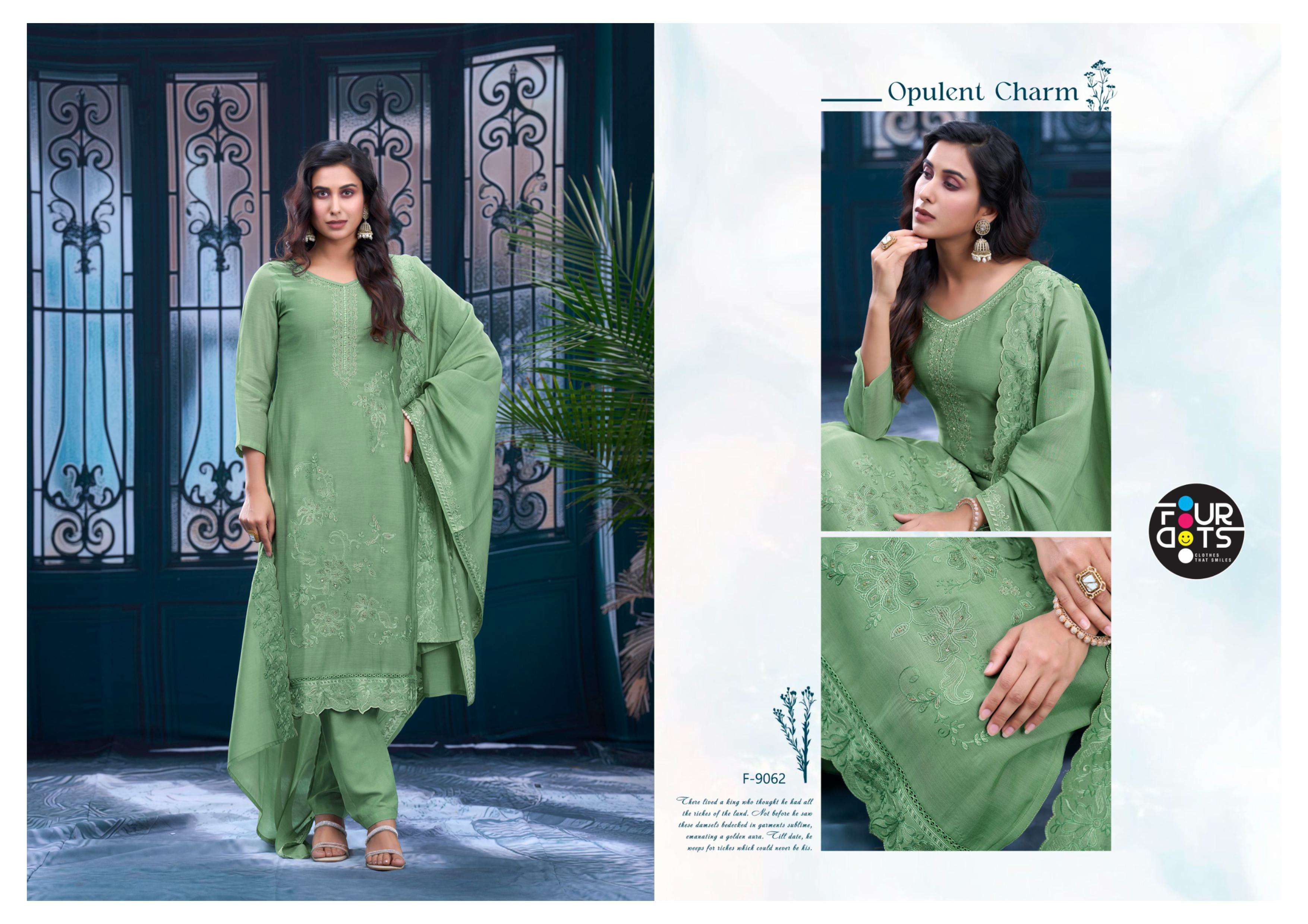 FOURDOTS NAARI COTTON HEAVY DESIGNER WORK SUIT