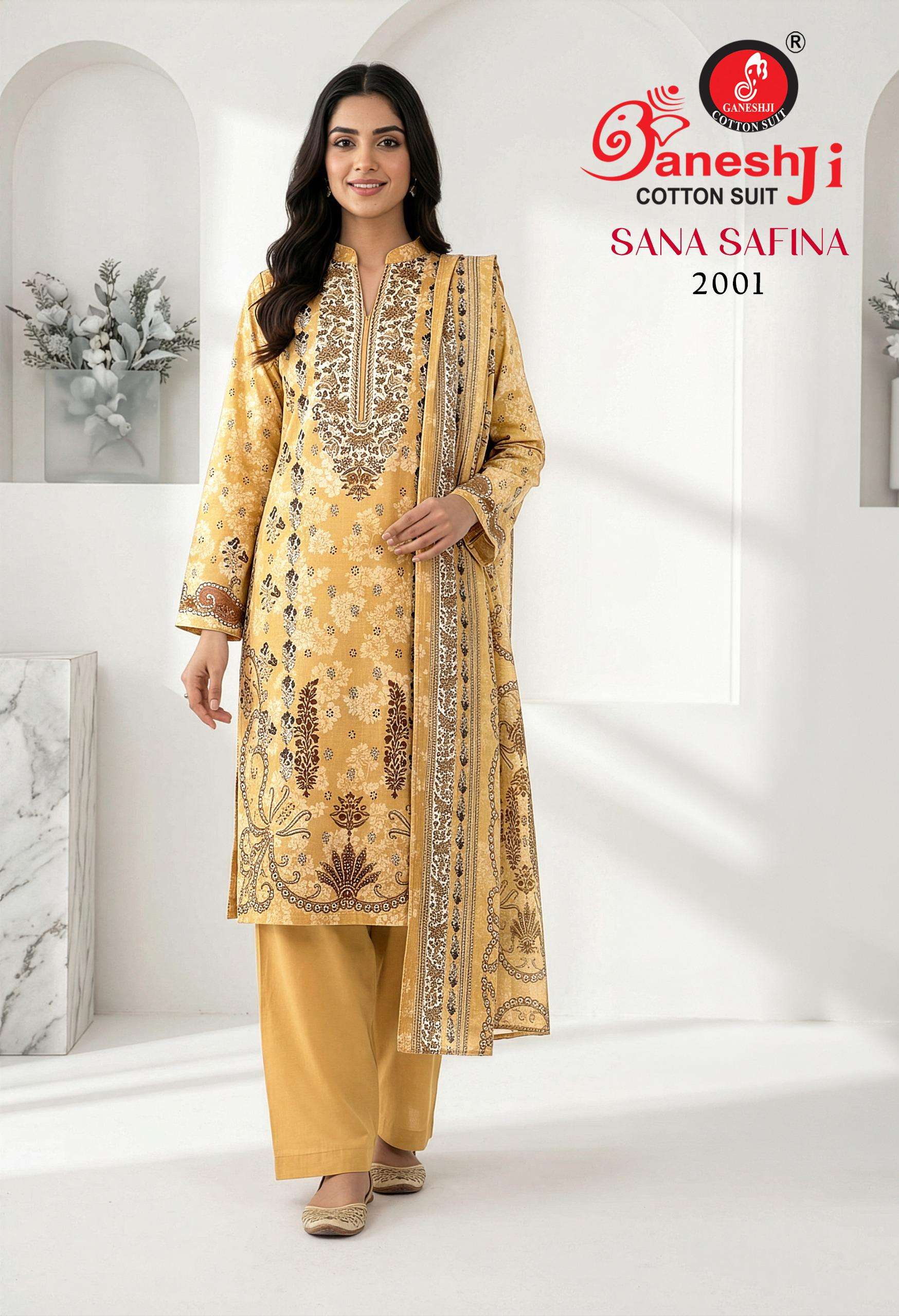 GANESHJI COTTON SUIT SANA SAFINA VOL 2 COTTON DIGITAL PAKISTANI PRINT SALWAR SUIT