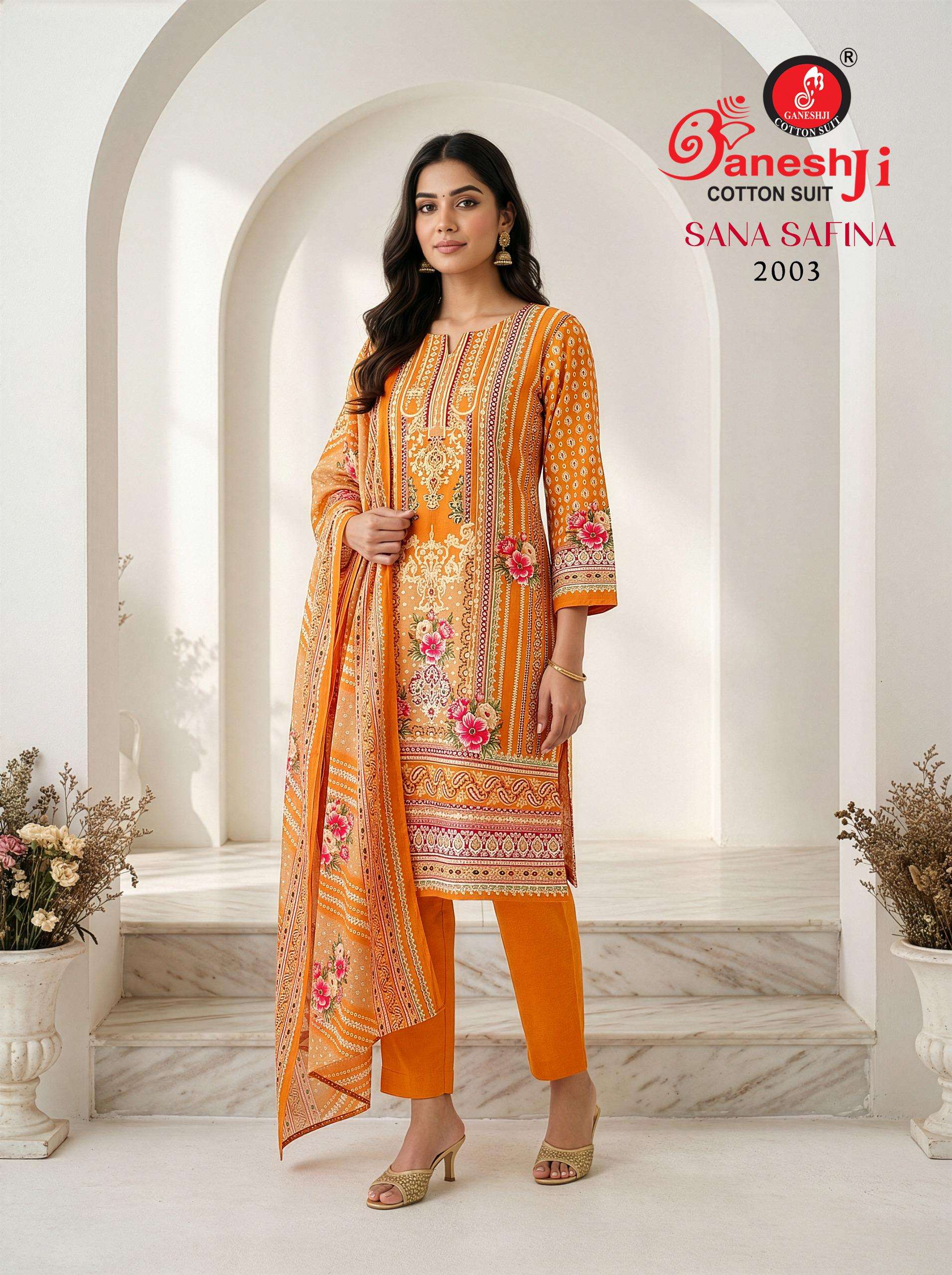GANESHJI COTTON SUIT SANA SAFINA VOL 2 COTTON DIGITAL PAKISTANI PRINT SALWAR SUIT