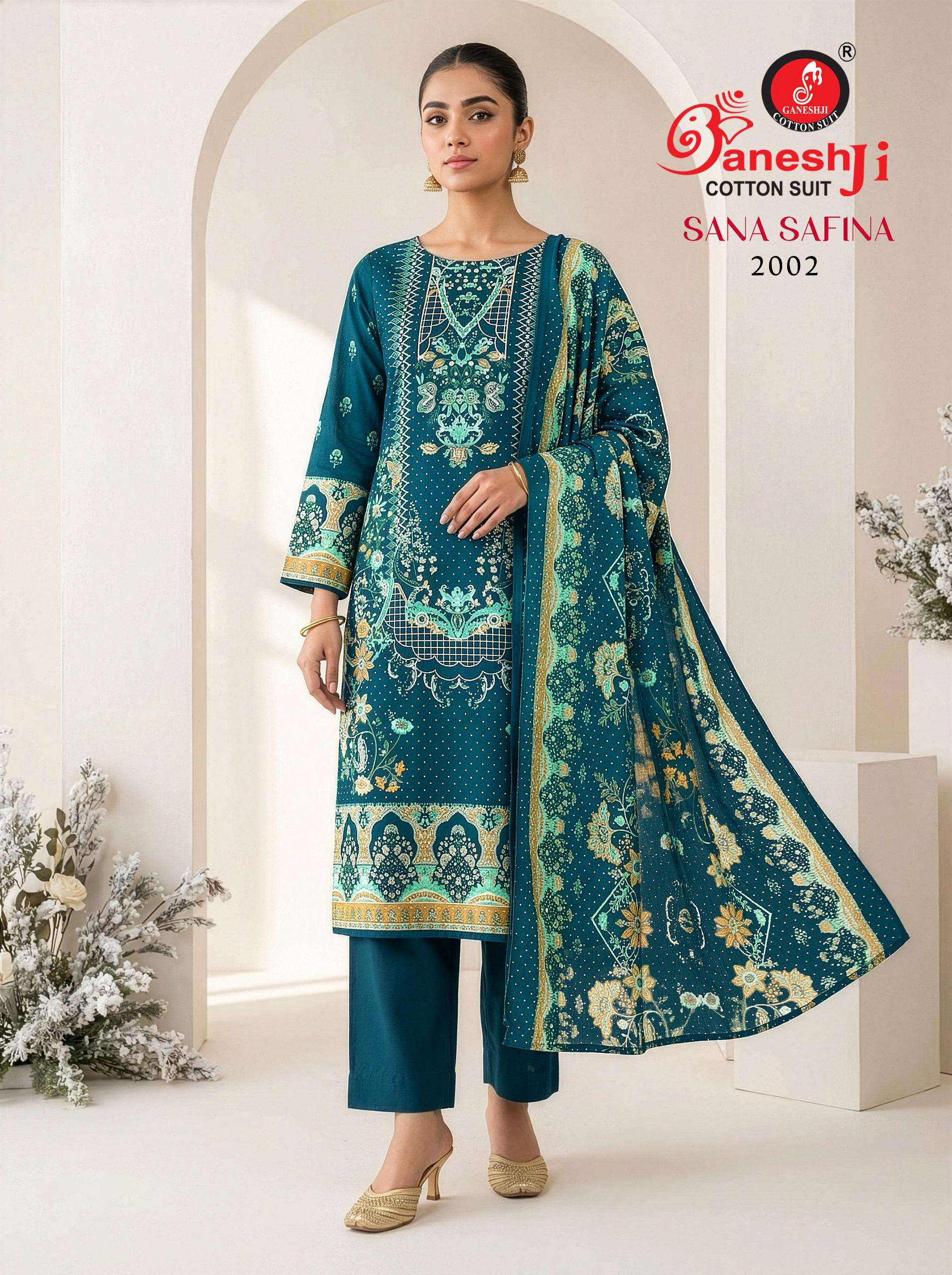 GANESHJI COTTON SUIT SANA SAFINA VOL 2 COTTON DIGITAL PAKISTANI PRINT SALWAR SUIT