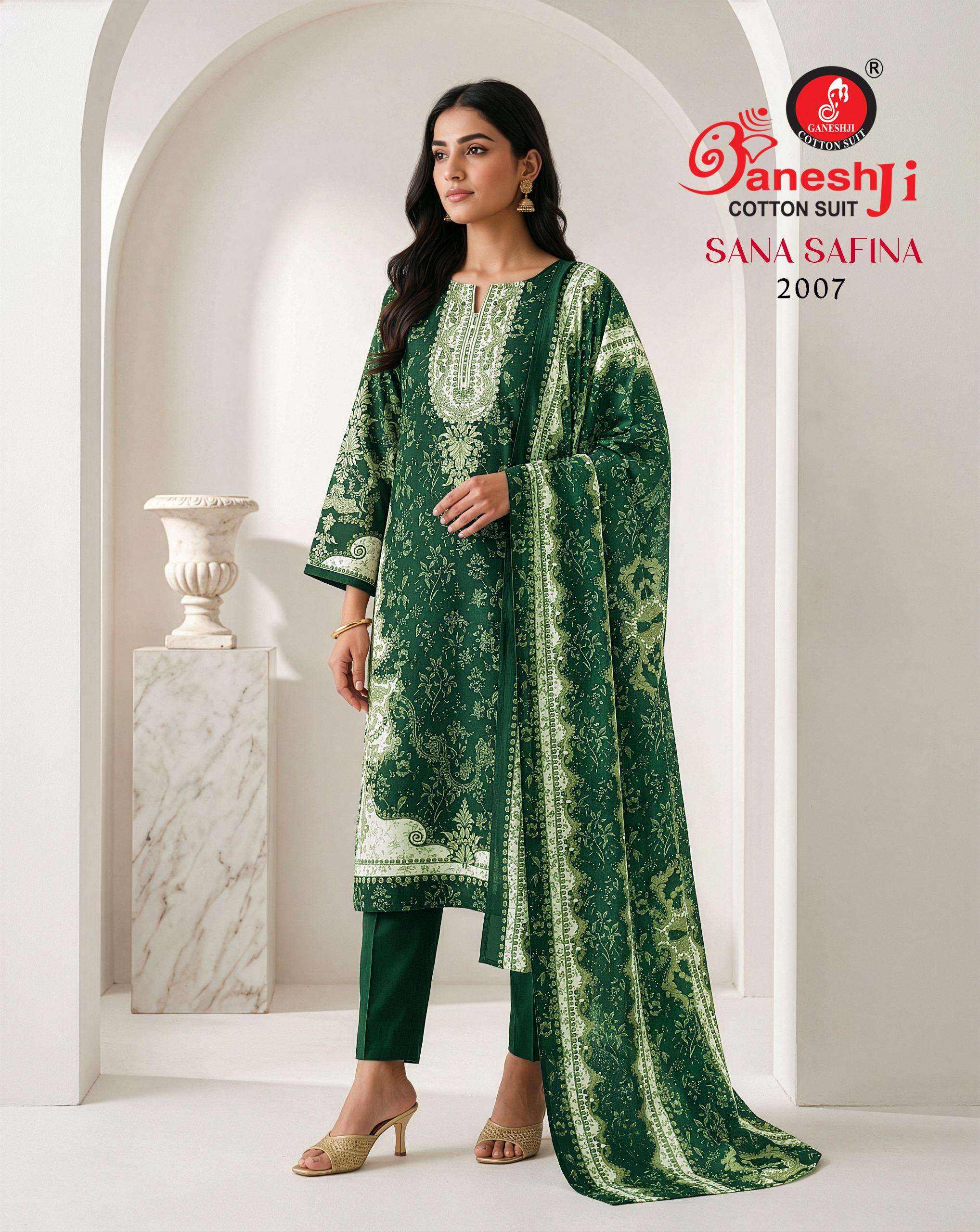 GANESHJI COTTON SUIT SANA SAFINA VOL 2 COTTON DIGITAL PAKISTANI PRINT SALWAR SUIT