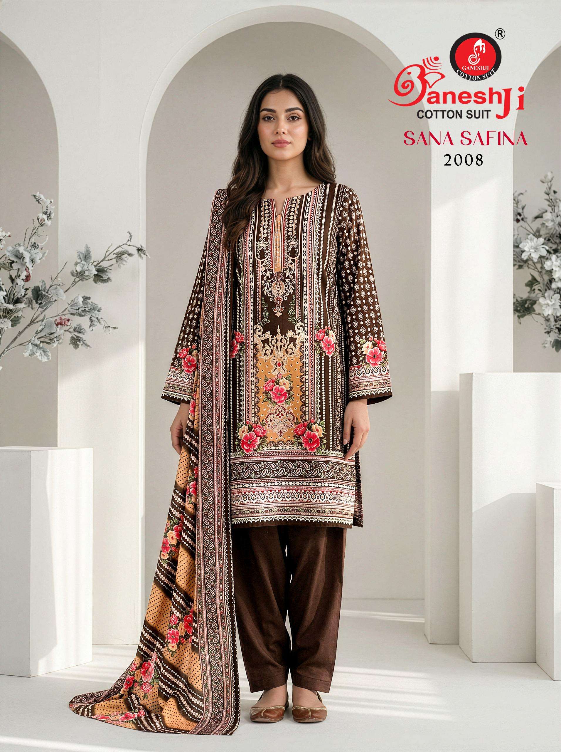 GANESHJI COTTON SUIT SANA SAFINA VOL 2 COTTON DIGITAL PAKISTANI PRINT SALWAR SUIT