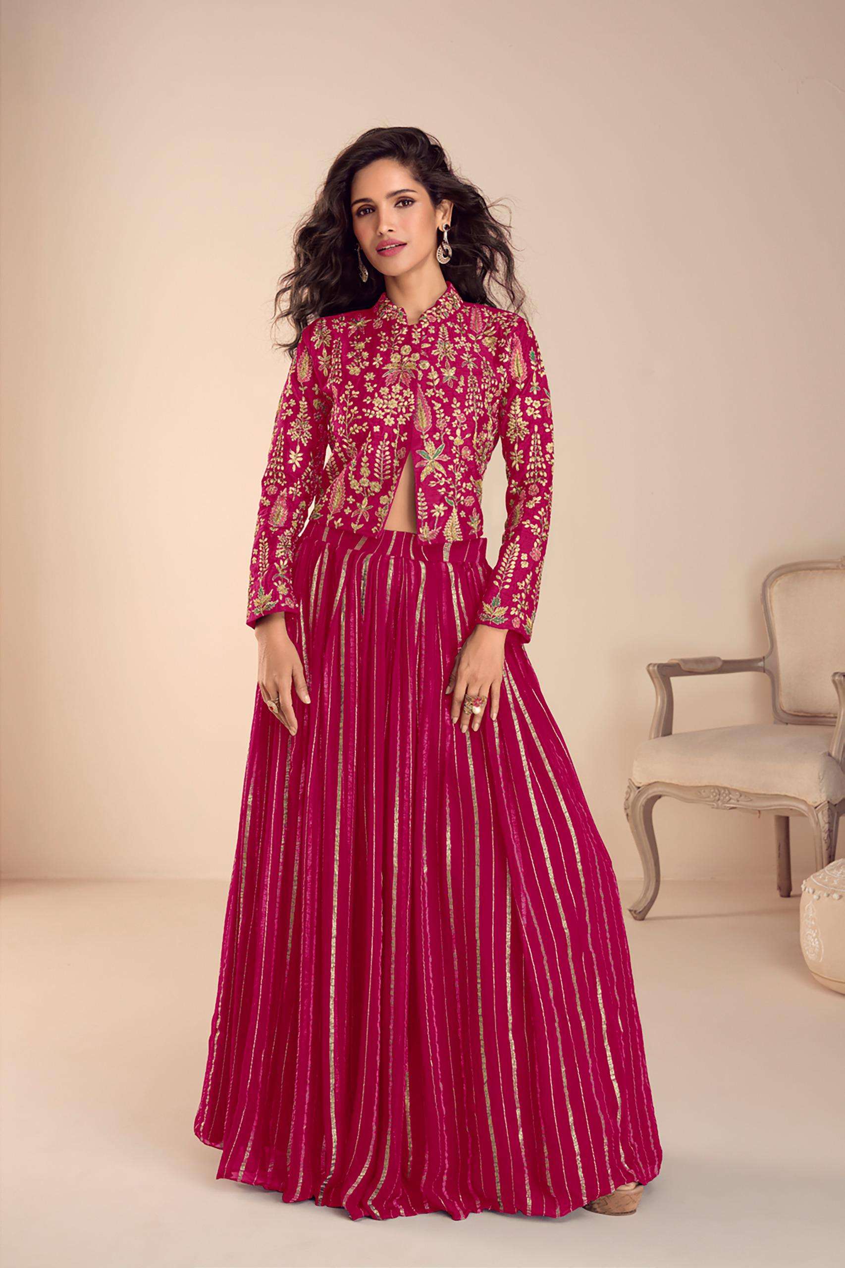 GULKAYRA DESIGNER SARGAM SILK HEAVY EMBROIDERD DESIGNER WEDDING WEAR DRESS 