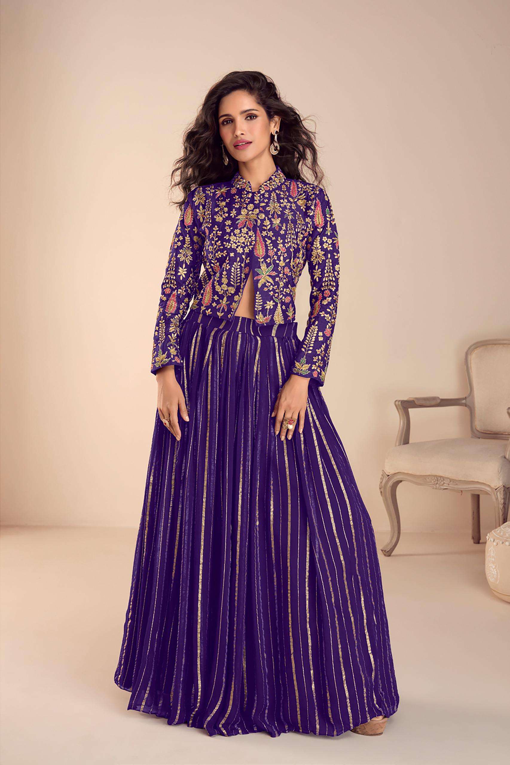 GULKAYRA DESIGNER SARGAM SILK HEAVY EMBROIDERD DESIGNER WEDDING WEAR DRESS 