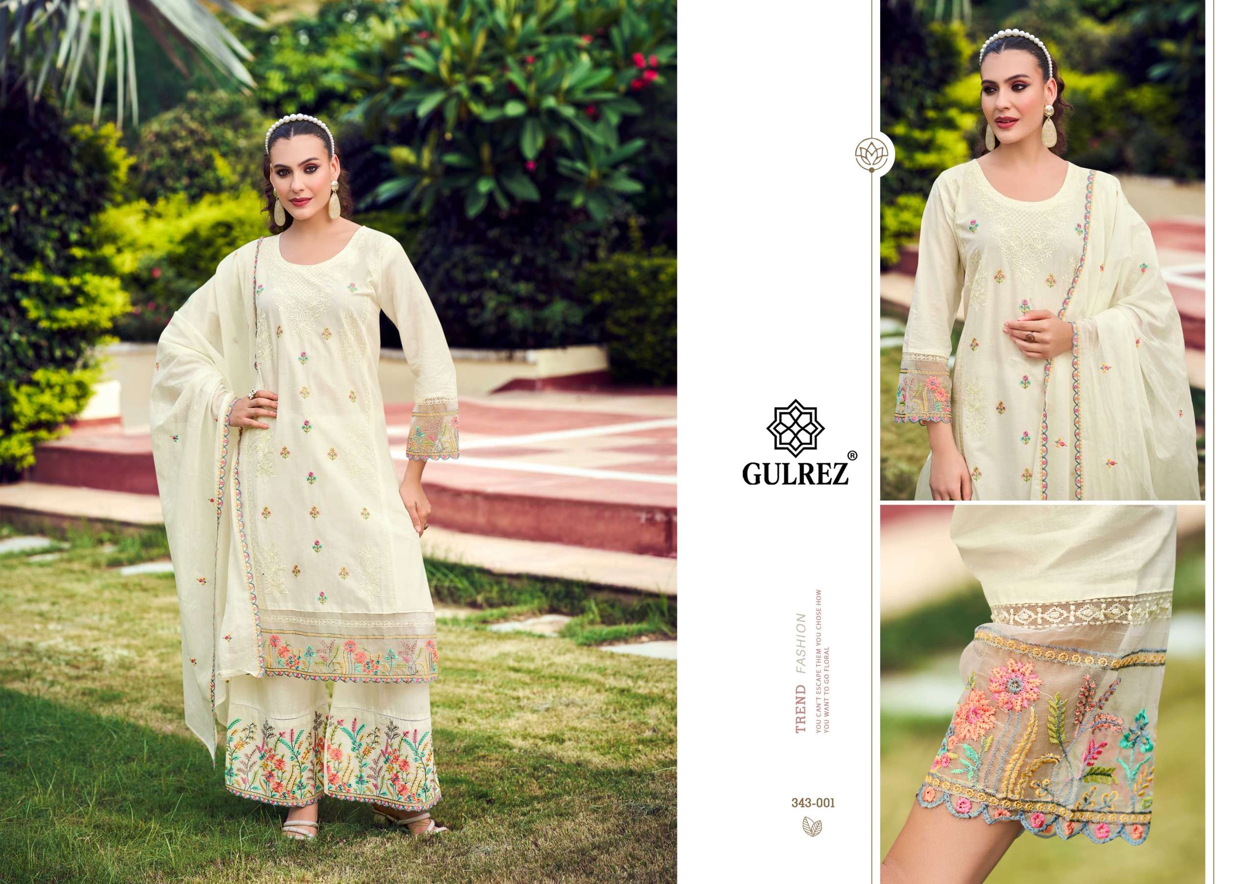 GULREZ ASMA COTTON HEAVY EMBROIDERY DESIGNER WORK READY MADE SUIT