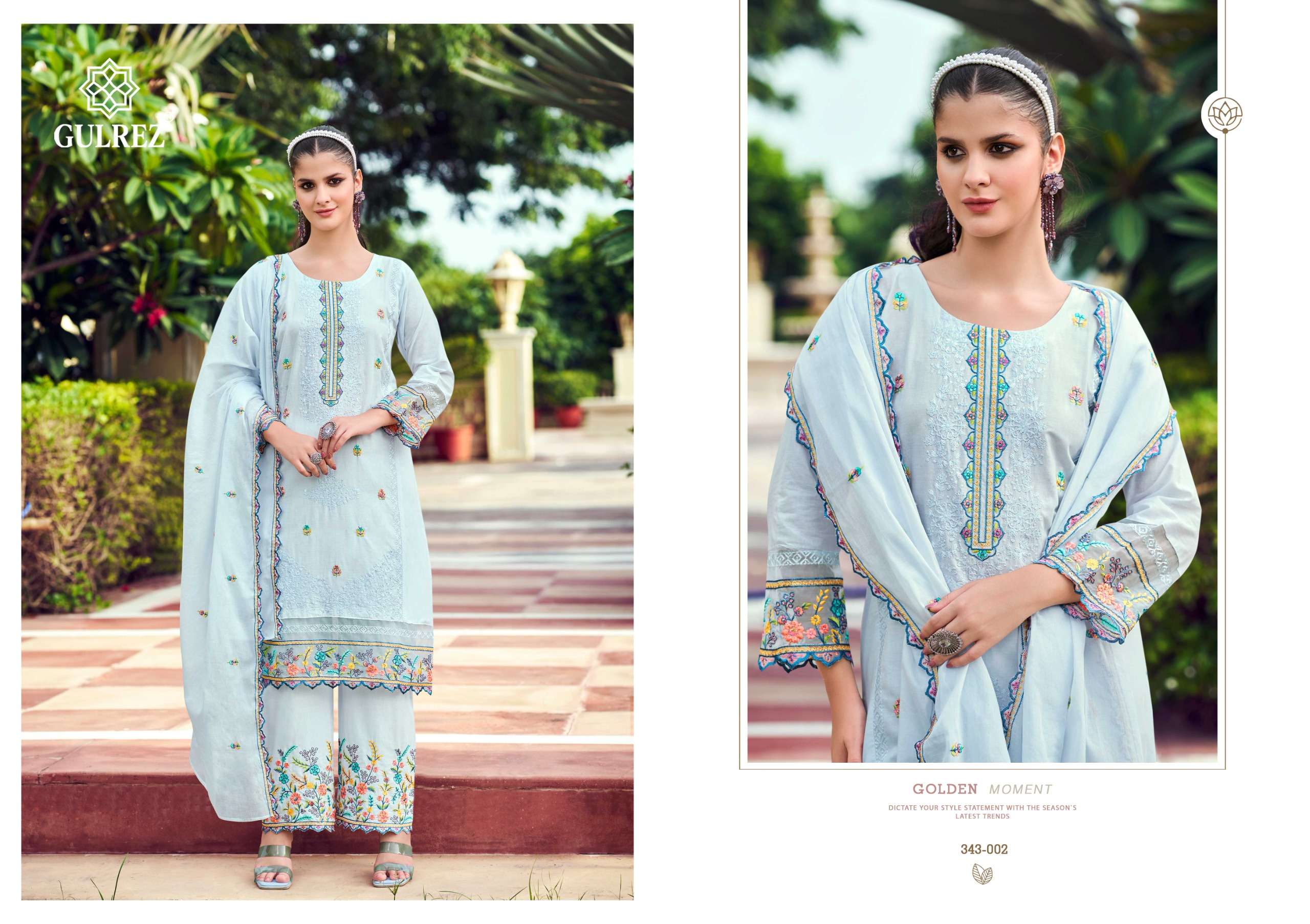 GULREZ ASMA COTTON HEAVY EMBROIDERY DESIGNER WORK READY MADE SUIT