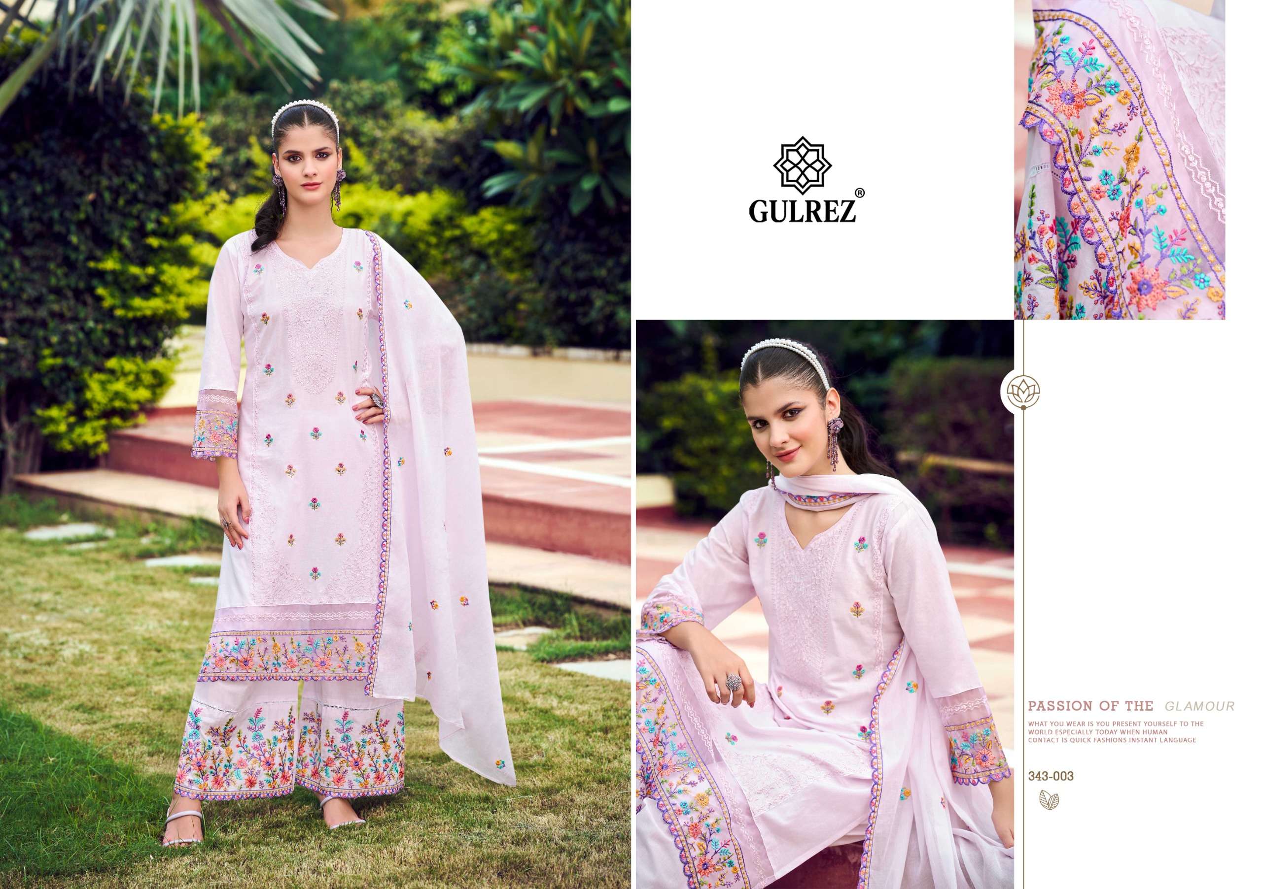 GULREZ ASMA COTTON HEAVY EMBROIDERY DESIGNER WORK READY MADE SUIT