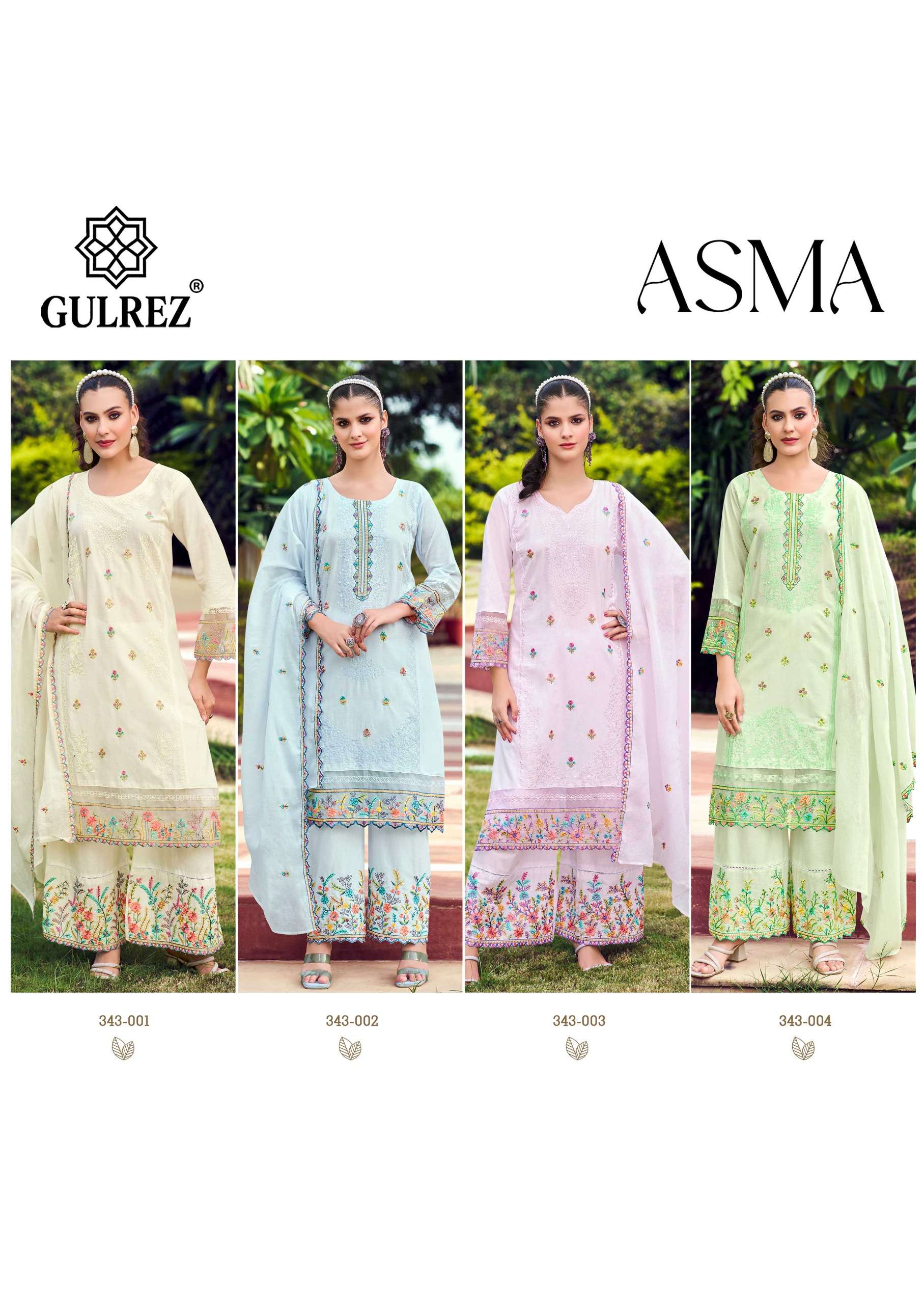 GULREZ ASMA COTTON HEAVY EMBROIDERY DESIGNER WORK READY MADE SUIT