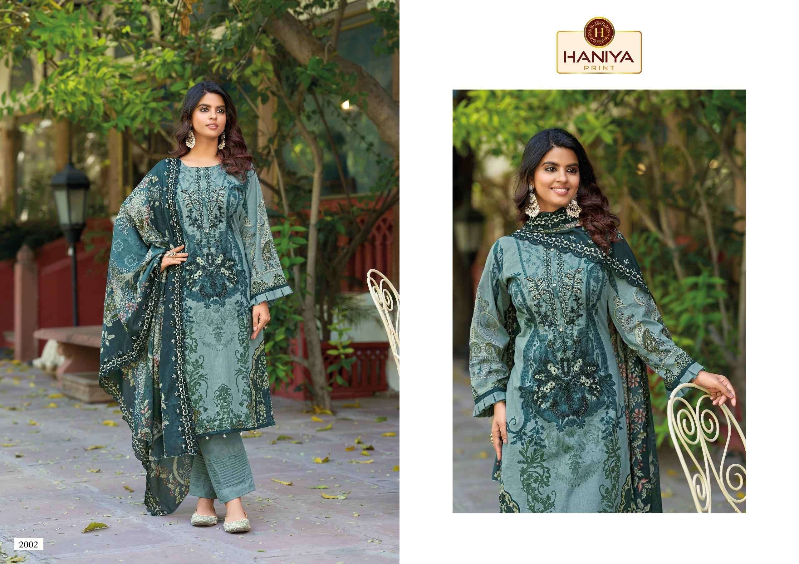 HANIYA PRINT FALAK E NAAZ COTTON DIGITAL PRINT WITH EMBROIDERY WORK SUIT