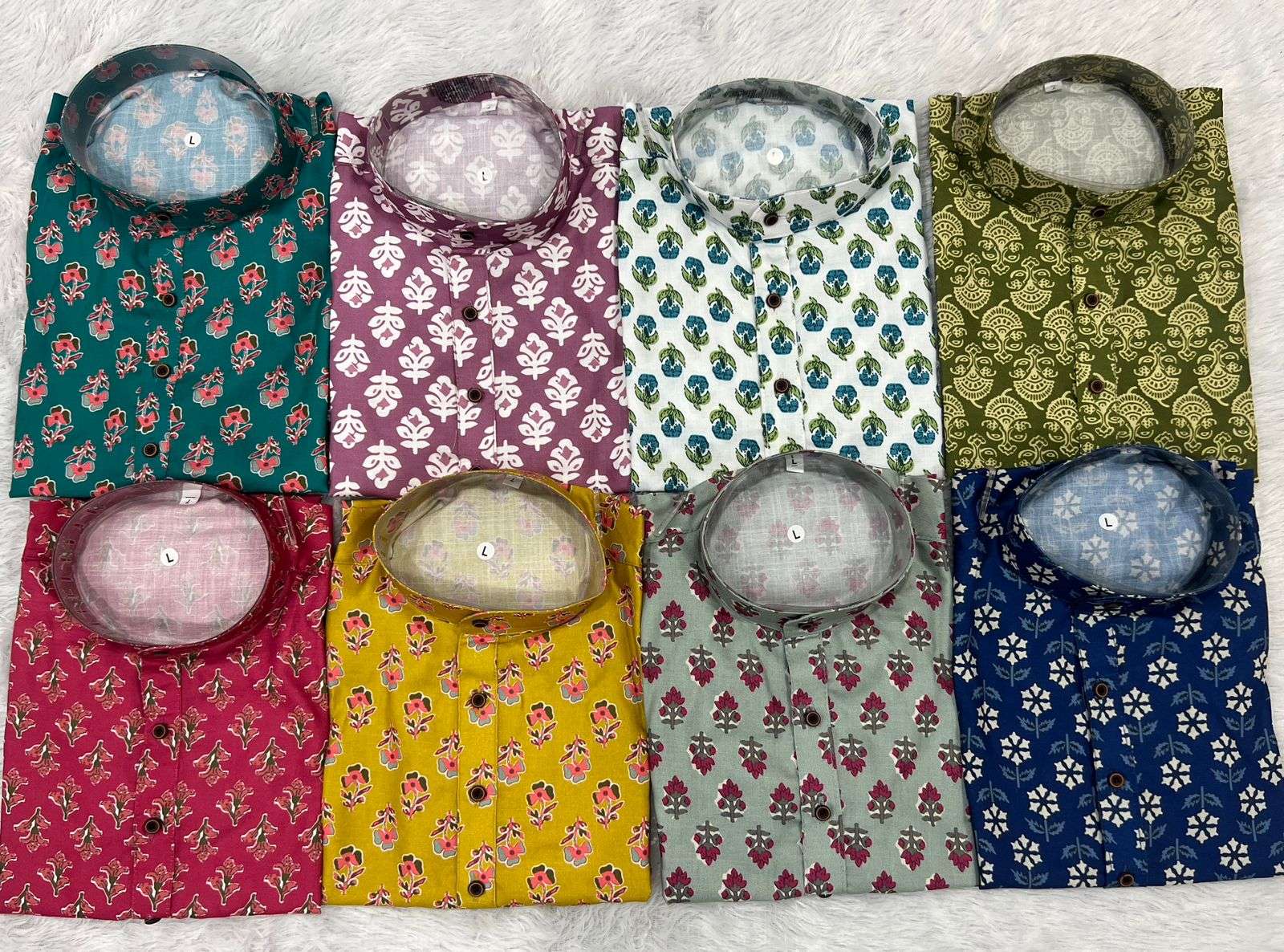 INLI COUPLE SPECIAL COTTON PRINTED MENS KURTA WITH LADIES TOPS COLLECTION 