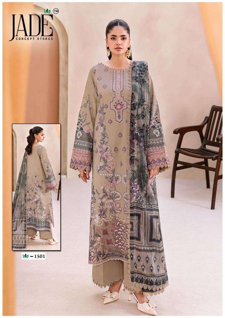 JADE CRIMSON EXCLUSIVE HEAVY LAWN COLLECTION VOL 15 NEW DESIGNS LAWN COTTON SALWAR SUIT