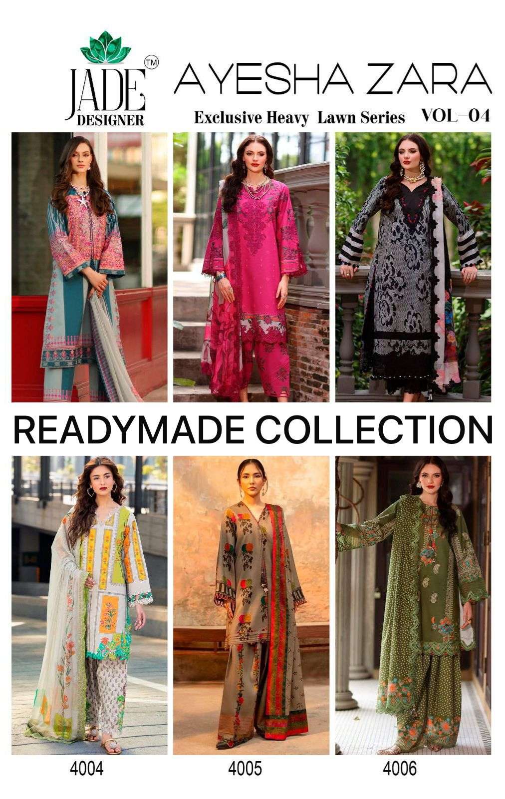 JADE DESIGNER AYESHA ZARA VOL 4 READY MADE COLLECTION 