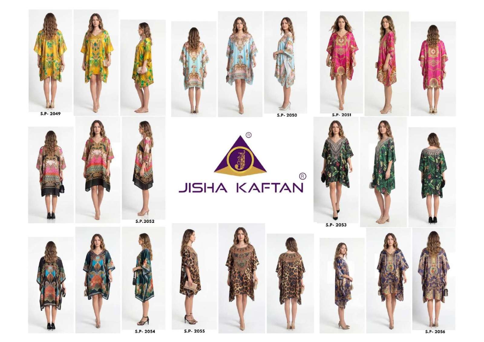 JELITE JISHA KAFTAN SILK PONCHO VOL 7 FEATHER SILK DIGITAL PRINT KAFTAN 