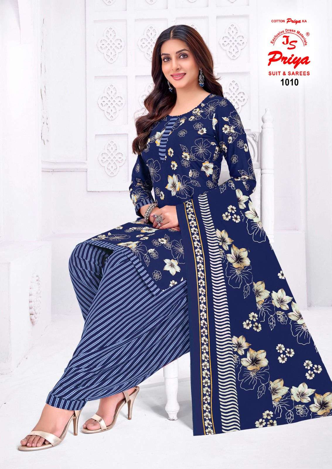 JS PRIYA PATIYALA HOUSE VOL 1 COTTON PRINTED READY MADE SUIT