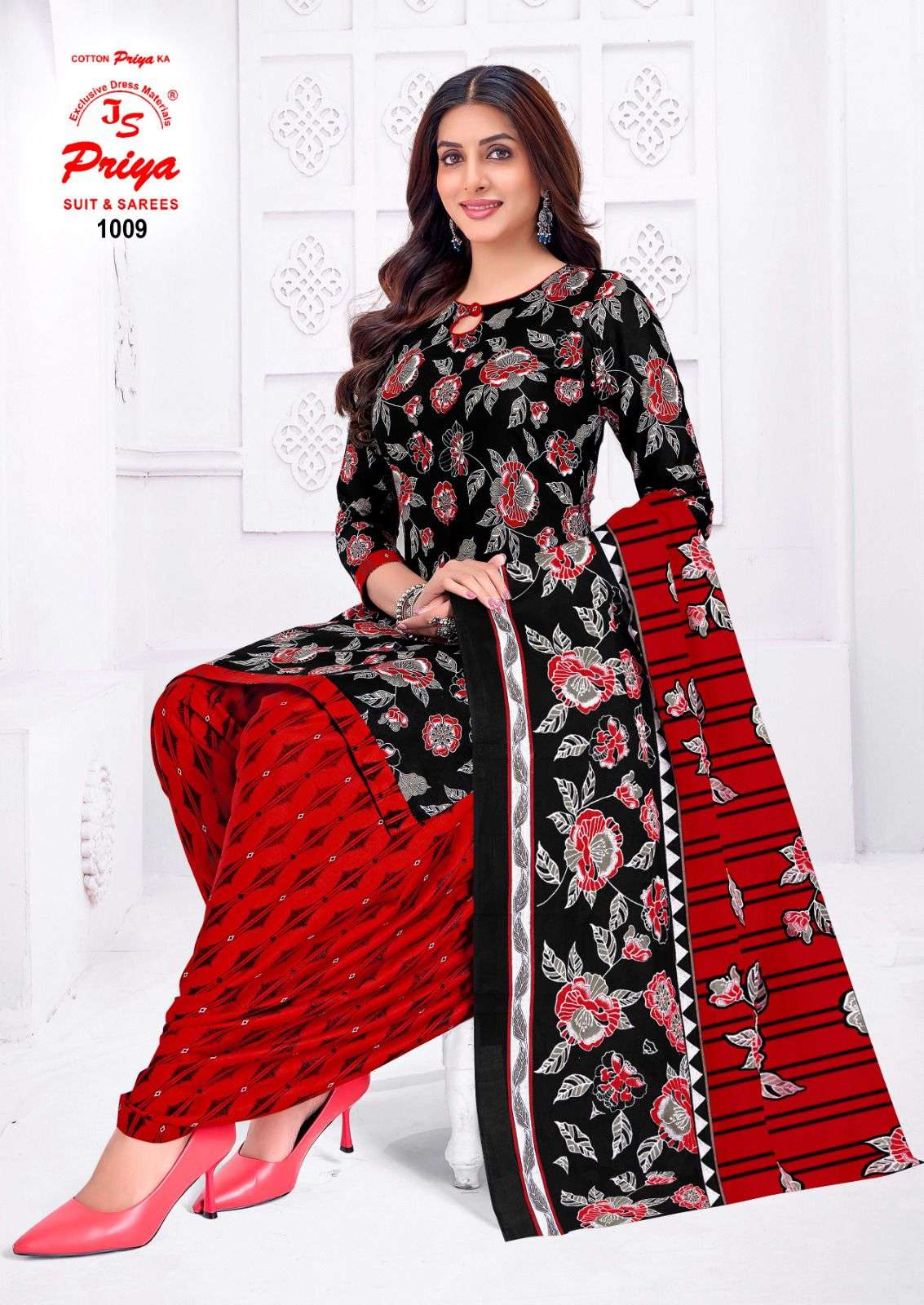 JS PRIYA PATIYALA HOUSE VOL 1 COTTON PRINTED READY MADE SUIT