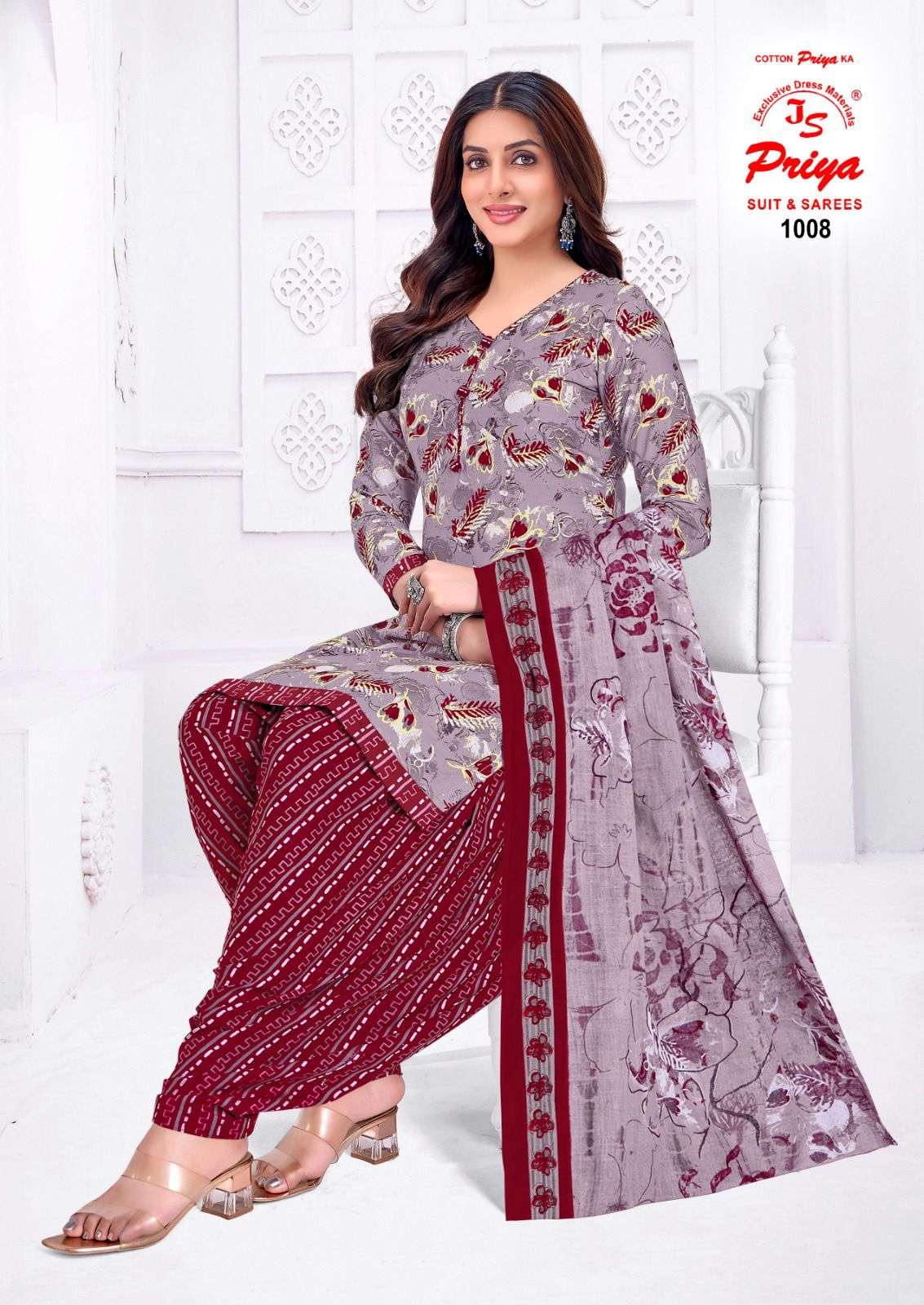 JS PRIYA PATIYALA HOUSE VOL 1 COTTON PRINTED READY MADE SUIT