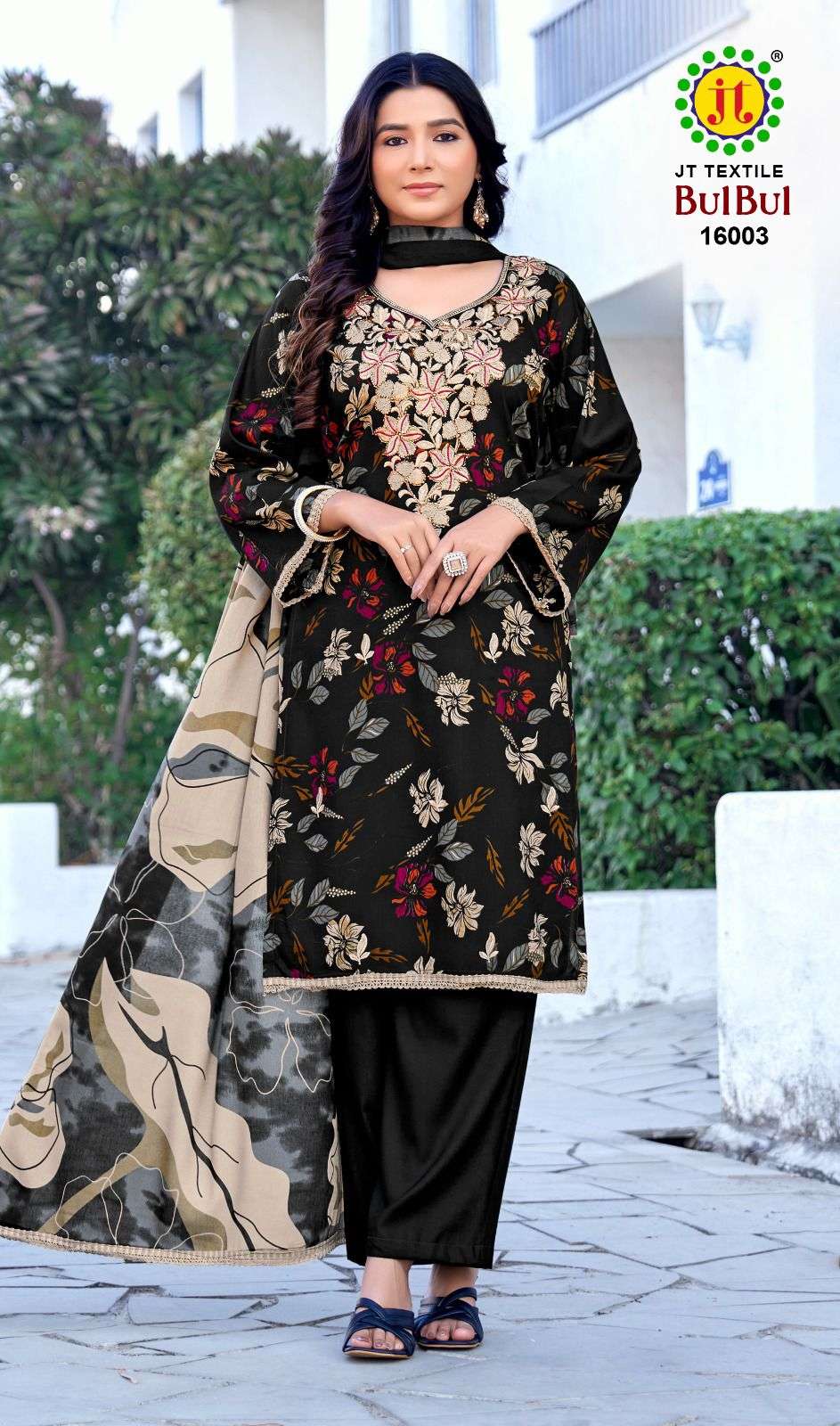 JT BULBUL VOL 16 RAYON PREMIUM WORKS LADIES WORK SALWAR SUIT