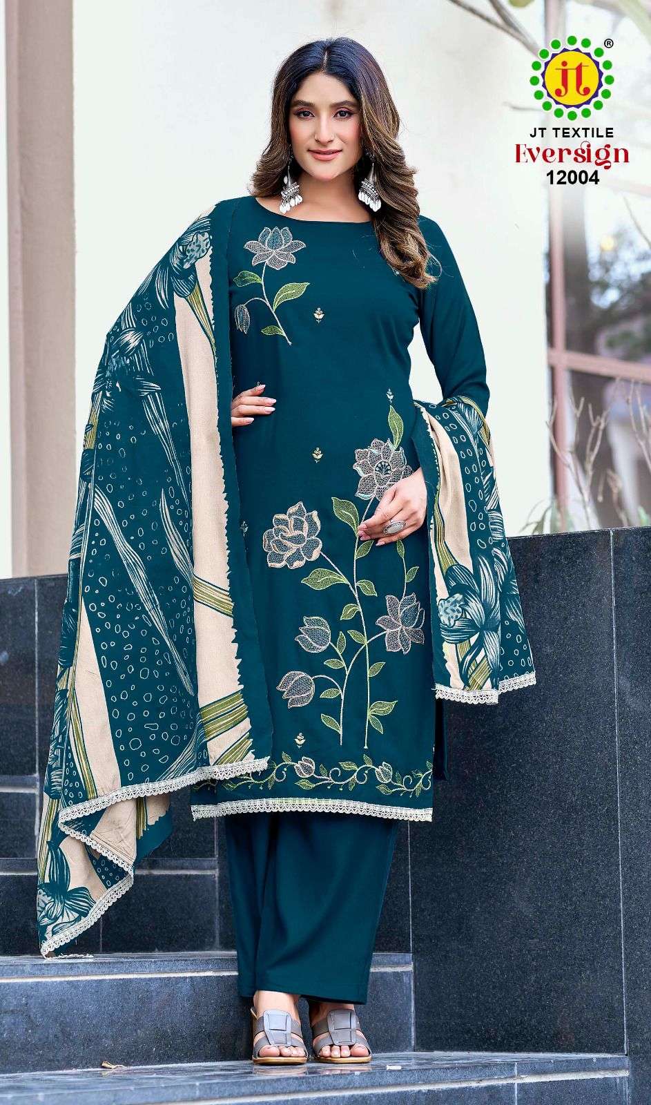 JT EVERSIGN VOL 12 RAYON FANCY WORKS LADIES SUIT