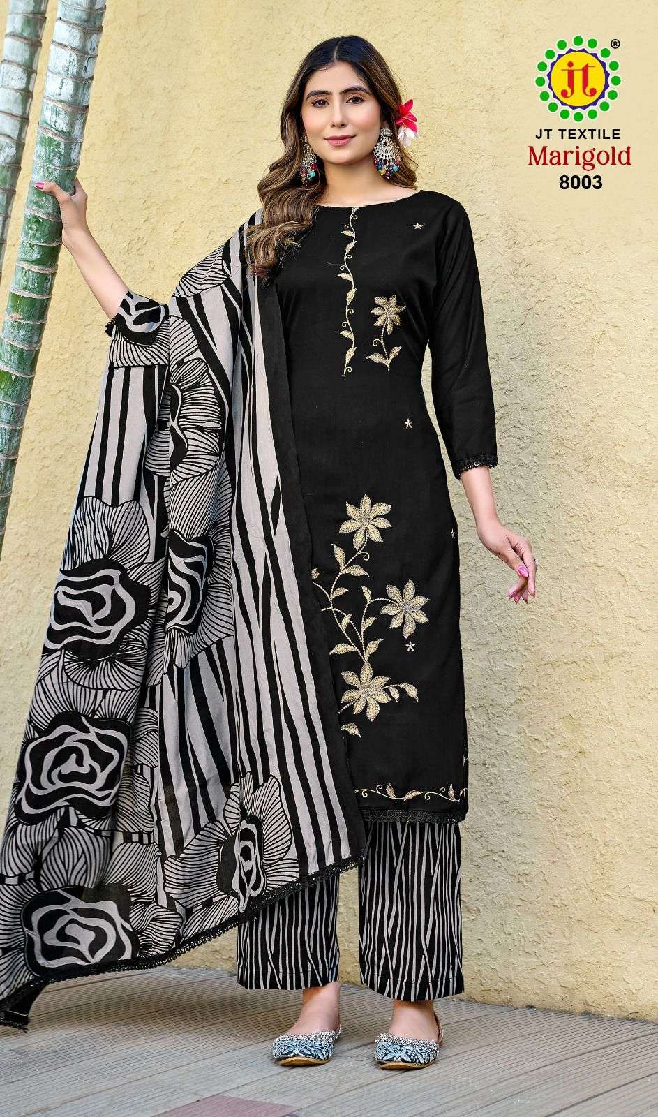 JT MARIGOLD VOL 8 RAYON FANCY EMBROIDERY WORKS LADIES SALWAR SUIT