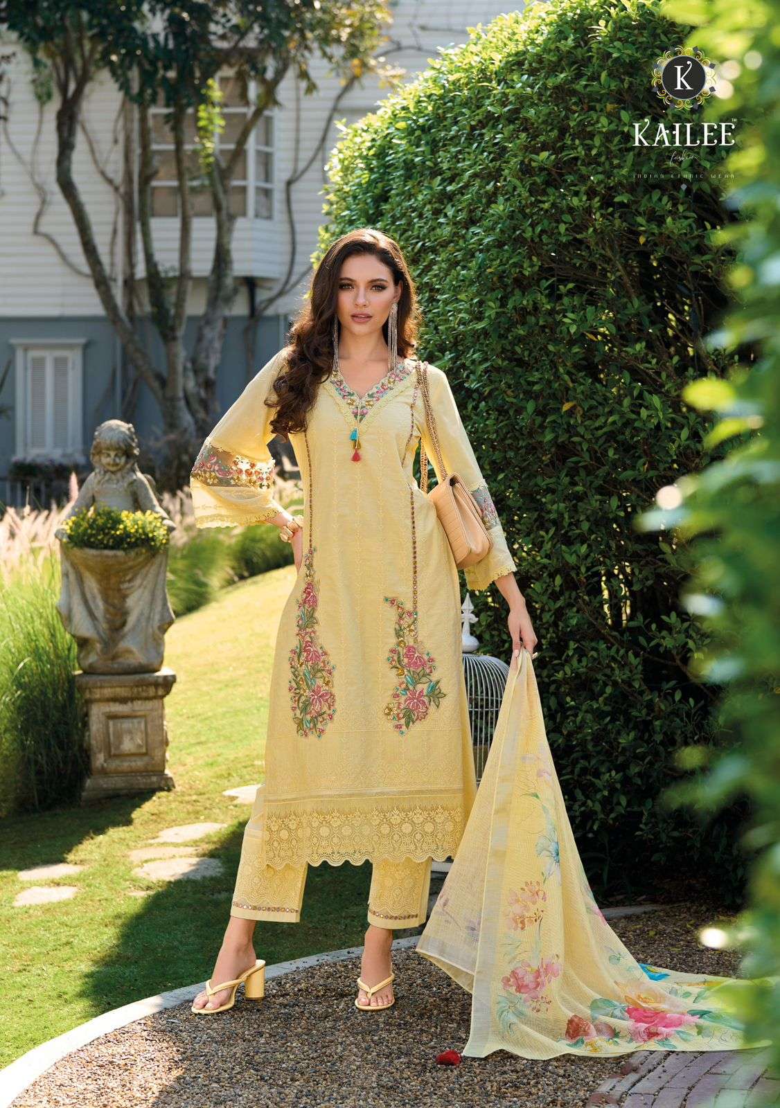 KAILEE FASHION SUFFY VOL 3 CHIKANAKARI  COTTON FANCY DESIGNER WORK READY MADE LADIES SUIT