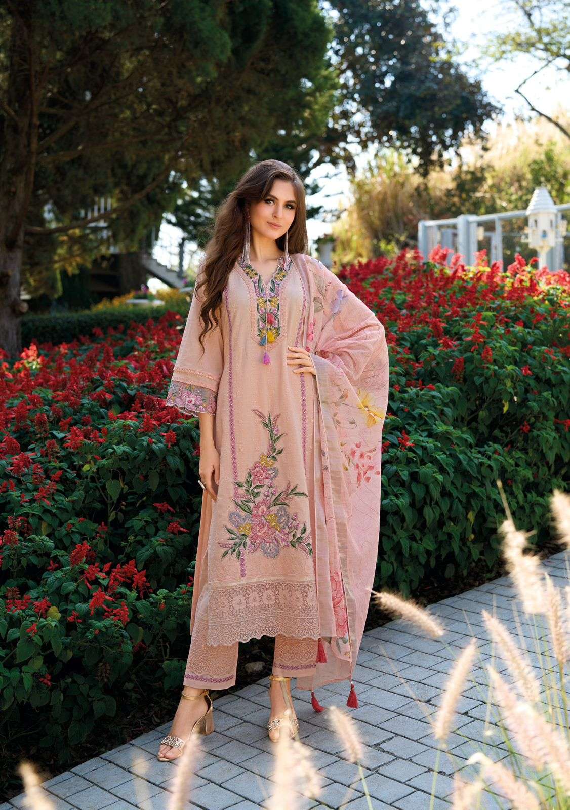 KAILEE FASHION SUFFY VOL 3 CHIKANAKARI  COTTON FANCY DESIGNER WORK READY MADE LADIES SUIT