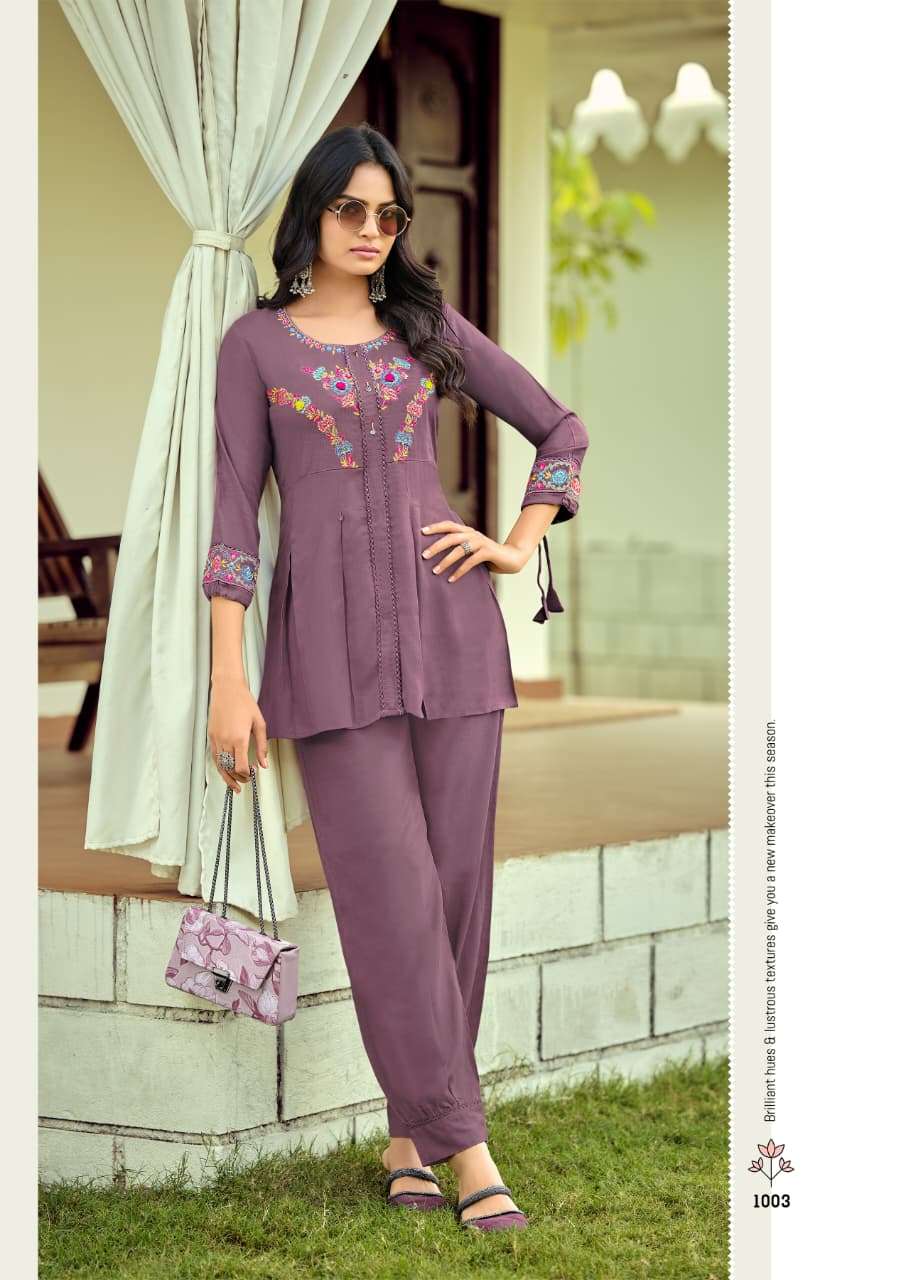 KARISSA CELINA VOL 3 VISCOSE FANCY WORKS LADIES TOP WITH BOTTOM PAIR 