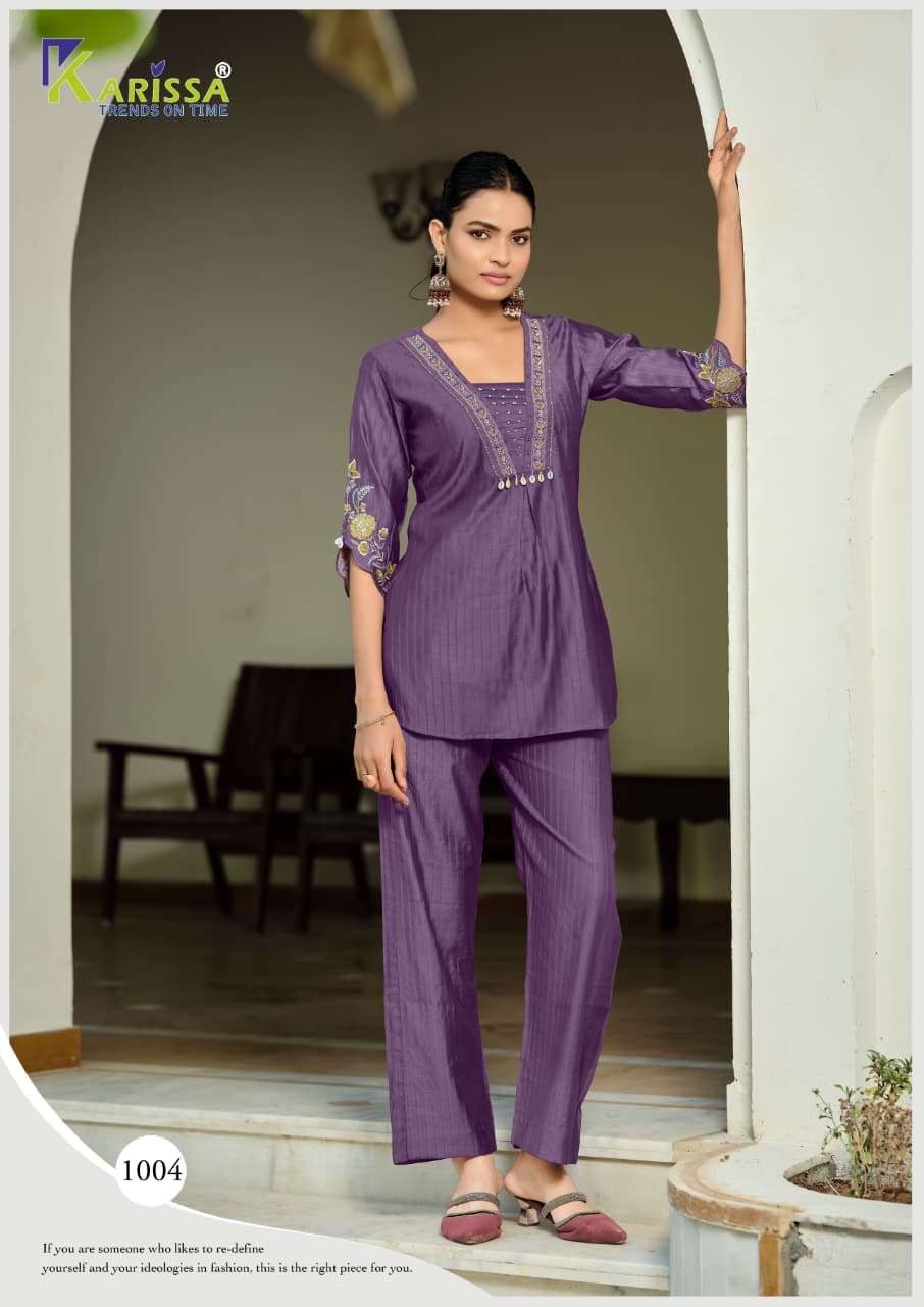 KARISSA JIYA VISCOSE FANCY PREETY LOOKS LADIES CO-ORD SET