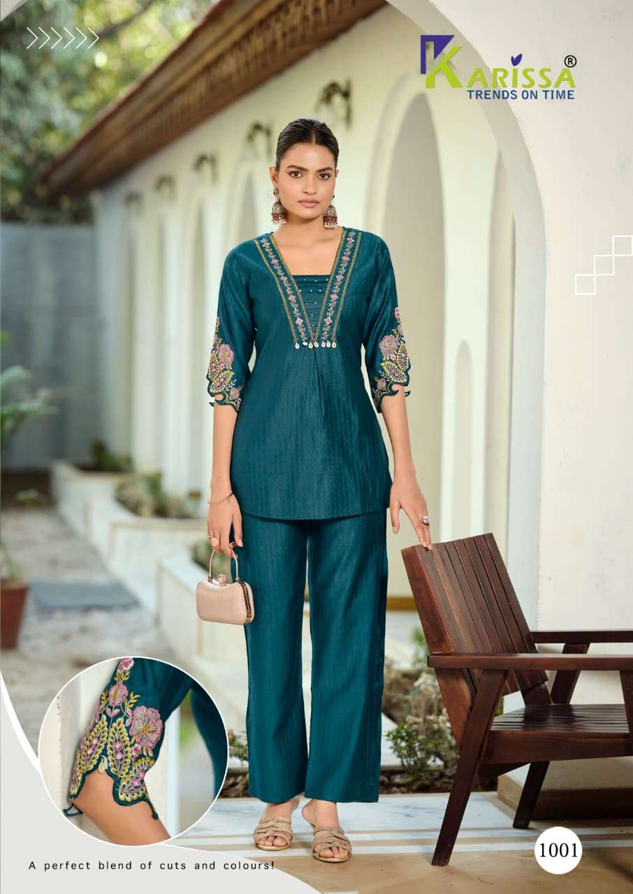 KARISSA JIYA VISCOSE FANCY PREETY LOOKS LADIES CO-ORD SET