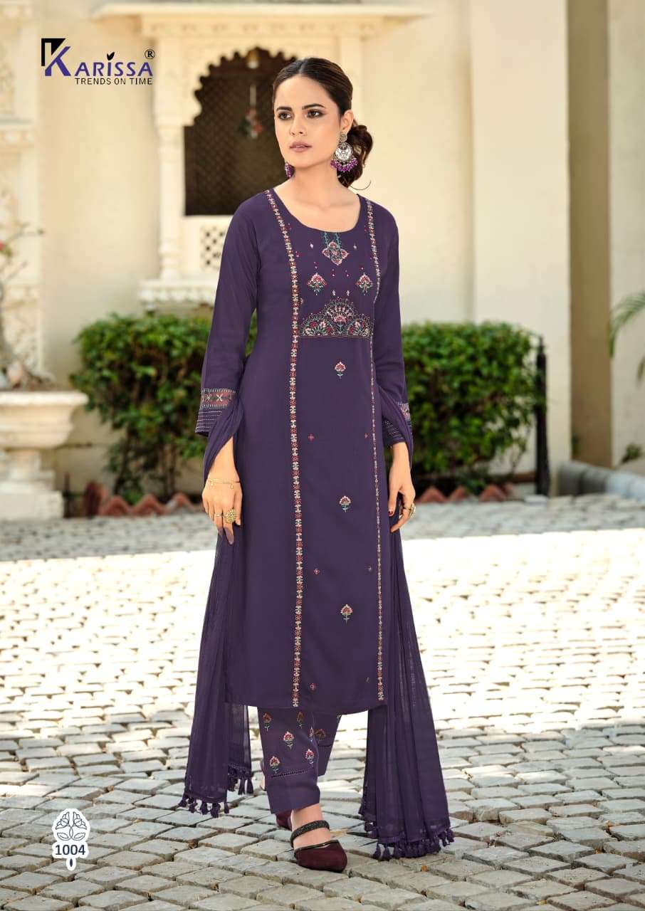 KARISSA KASIDA VOL 3 RAYON FANCY WORK LADIES 3PCS SET COLLECTION 