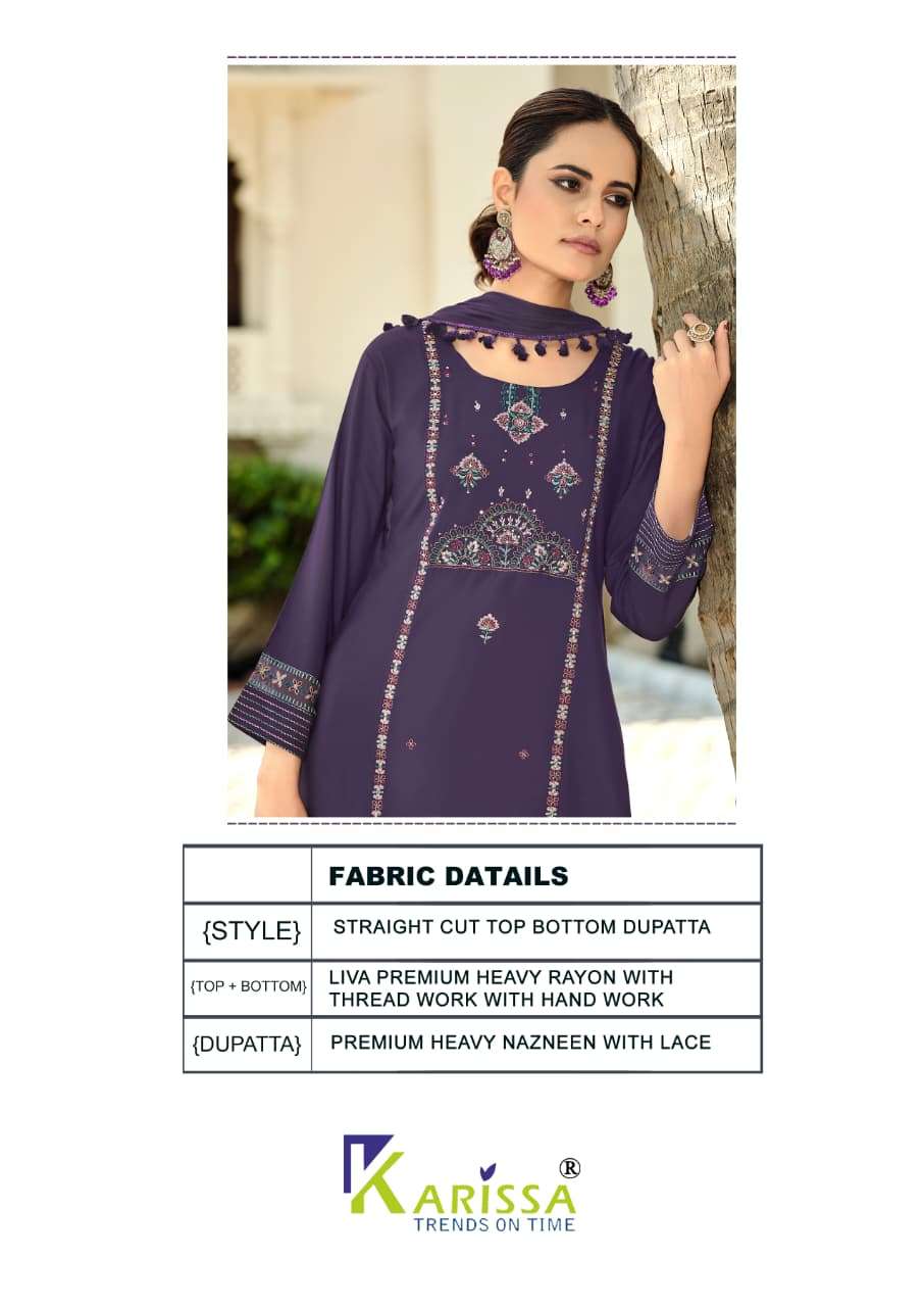 KARISSA KASIDA VOL 3 RAYON FANCY WORK LADIES 3PCS SET COLLECTION 