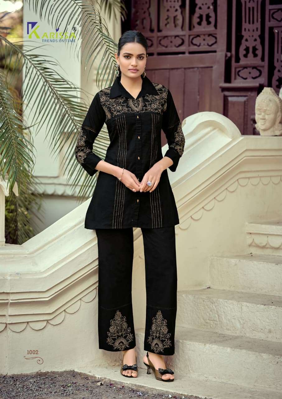 KARISSA MARIA COTTON FANCY PREETY LOOK DESIGNER WORK LADIES TOP WITH BOTTOM PAIR 
