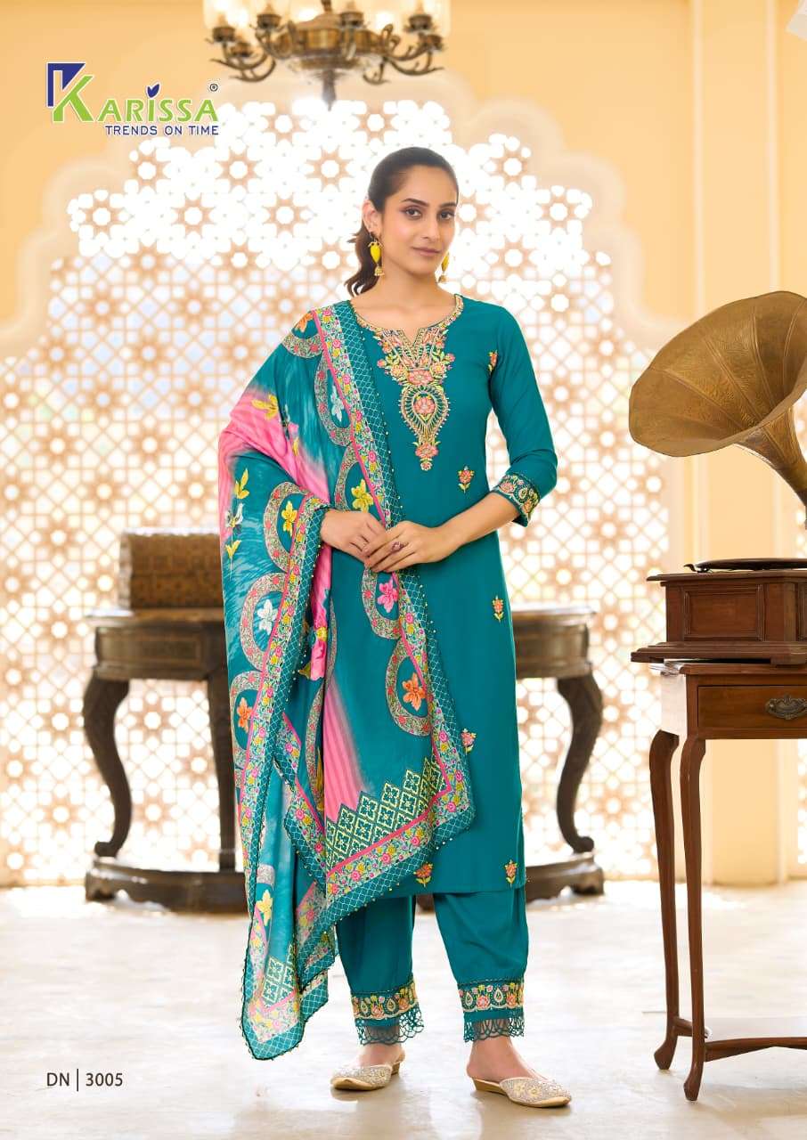 KARISSA SHANAYA VOL 3	RAYON FANCY WORKS LADIES 3PIECE SET COLLECTION 
