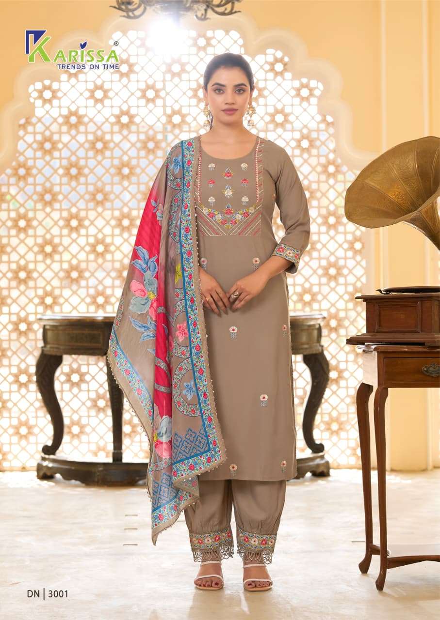 KARISSA SHANAYA VOL 3	RAYON FANCY WORKS LADIES 3PIECE SET COLLECTION 