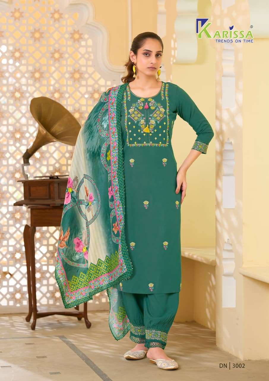 KARISSA SHANAYA VOL 3	RAYON FANCY WORKS LADIES 3PIECE SET COLLECTION 