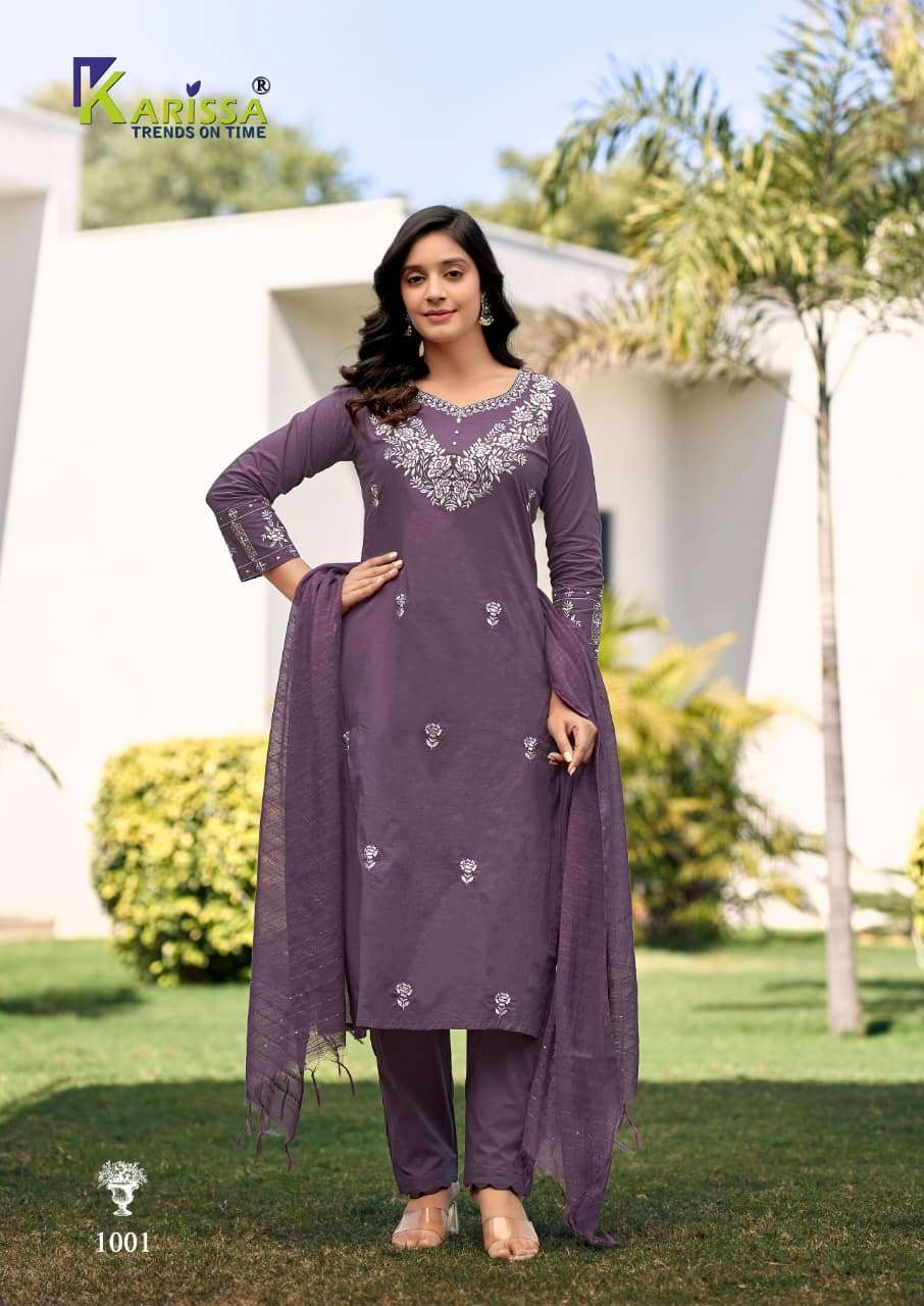 KARISSA TRISHA COTTON FANCY WORKS LADIES 3PIECE SET COLLECTION 