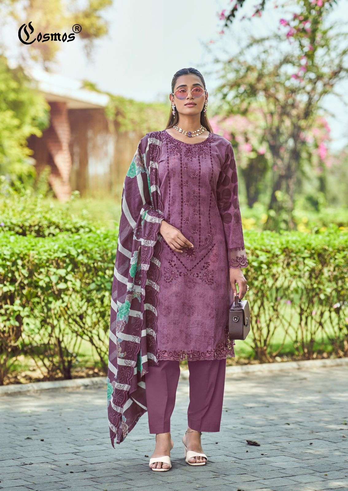 KEVAL FAB BIN SAEED PREMIUM VOL 2 LAWN COTTON FANCY EMBROIDERY WORK SUIT