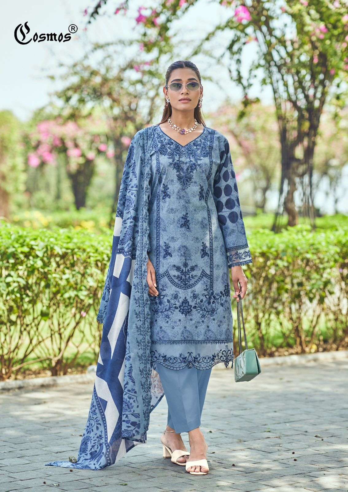 KEVAL FAB BIN SAEED PREMIUM VOL 2 LAWN COTTON FANCY EMBROIDERY WORK SUIT