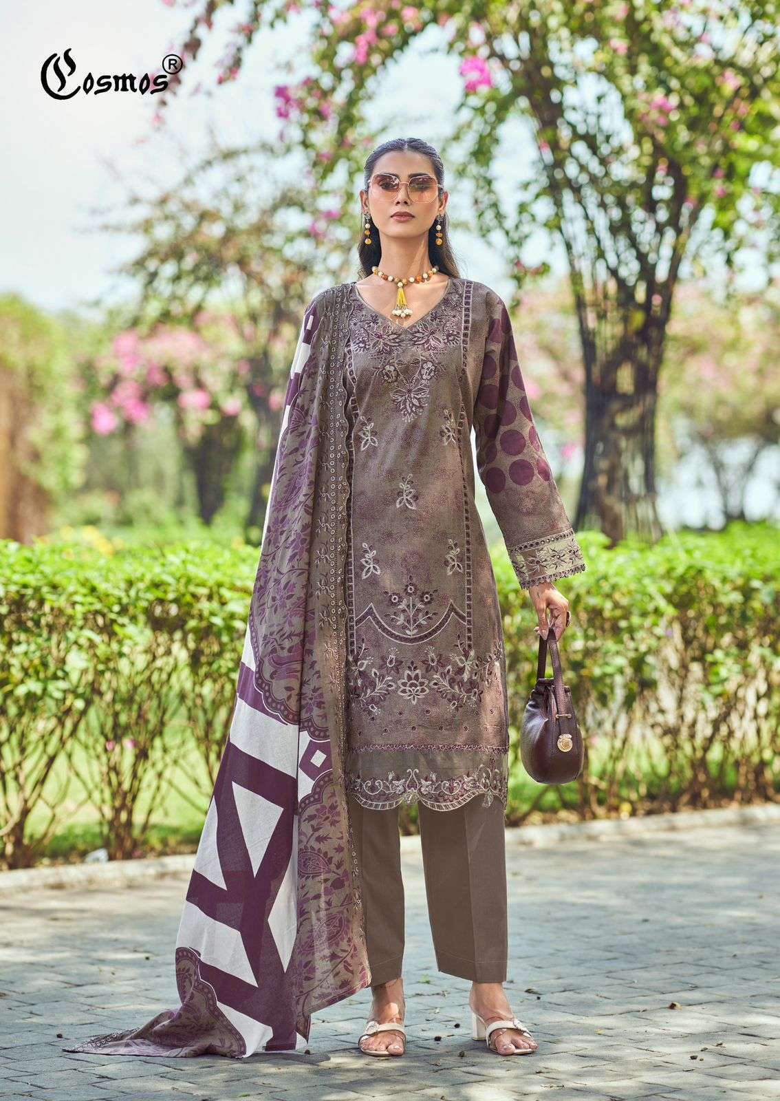 KEVAL FAB BIN SAEED PREMIUM VOL 2 LAWN COTTON FANCY EMBROIDERY WORK SUIT