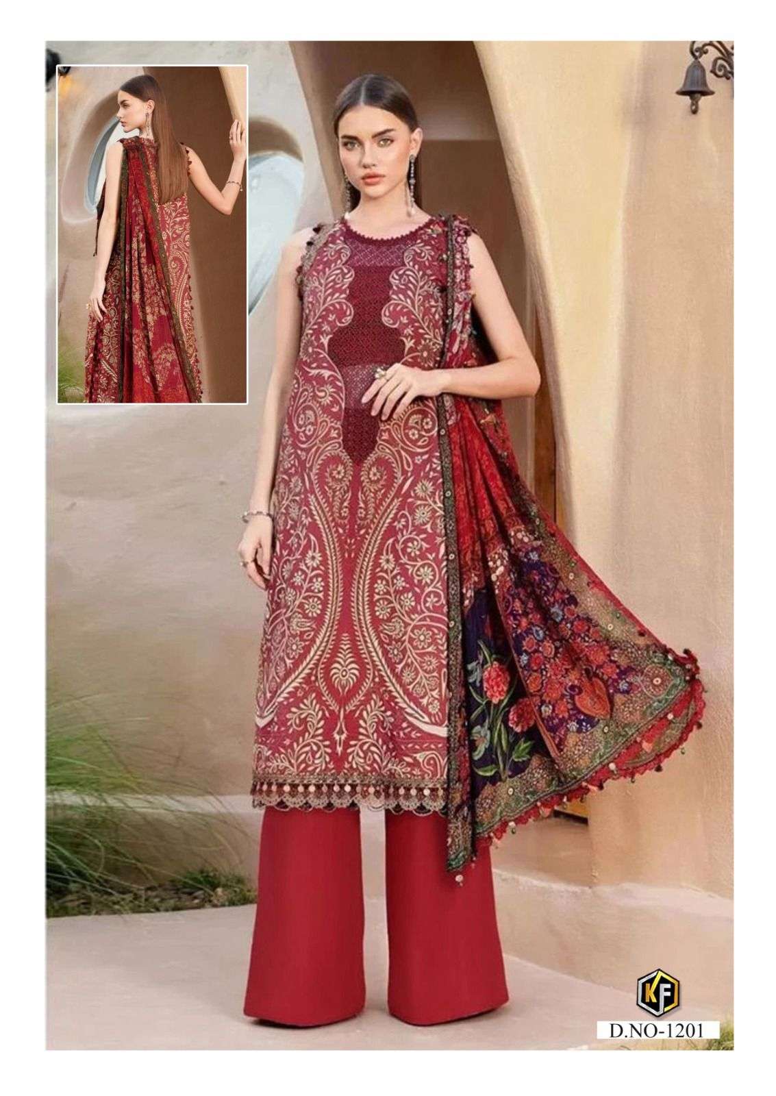 KEVAL FAB KANEEZ HEAVY COTTON LUXURY COLLECTION VOL12 LAWN COTTON DIGITAL PRINT SALWAR SUIT
