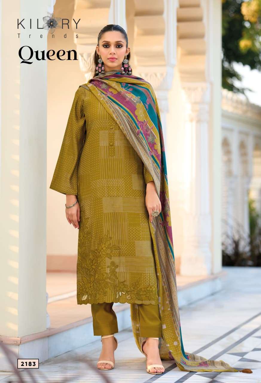 KILORY TRENDS QUEEN MODAL SILK DIGITAL PRINT WITH FANCY EMBROIDERY WORK SUIT