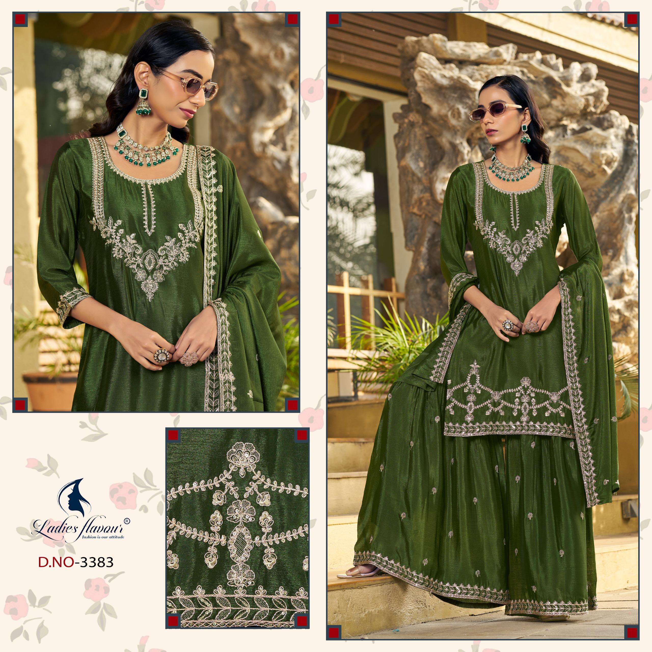 LADIES FLAVOR LOOK & LIKE EMBROIDERY DESIGNER WORK PARTY WEAR LADIES SUIT