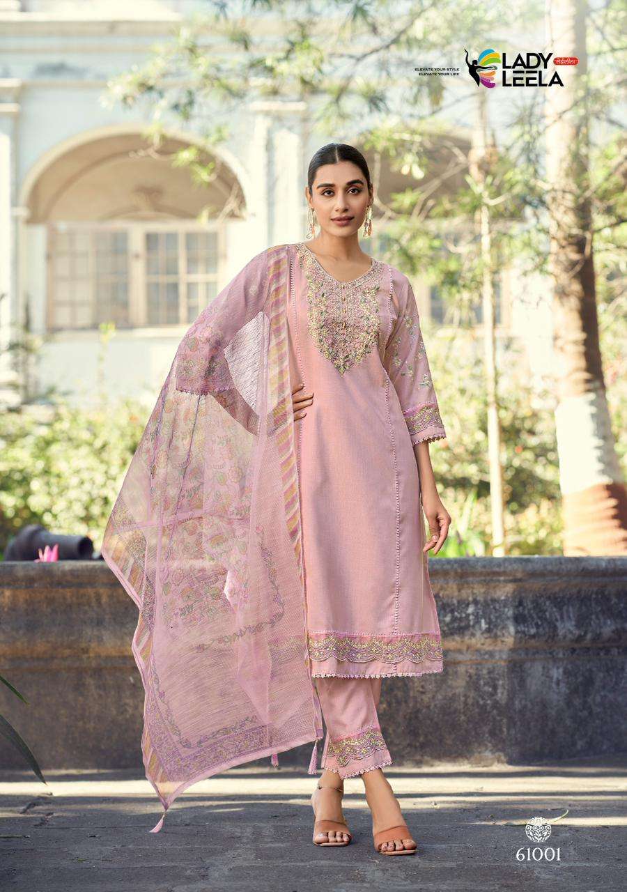 LADY LEELA GULZAR COTTON EMBROIDERY DESIGNER WORK READY MADE LADIES SUITS 