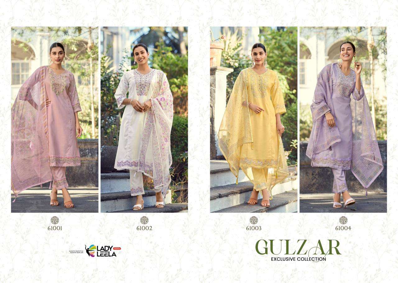 LADY LEELA GULZAR COTTON EMBROIDERY DESIGNER WORK READY MADE LADIES SUITS 