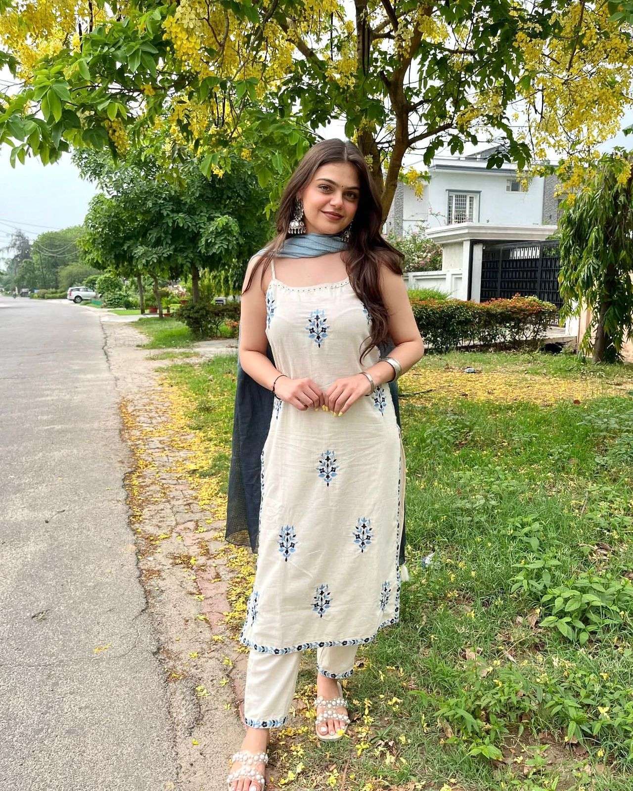 LADY LOOK 021 KHADI COTTON FANCY DESIGNER LOOK KURTI WITH PANT AND DUPPATTA SET 