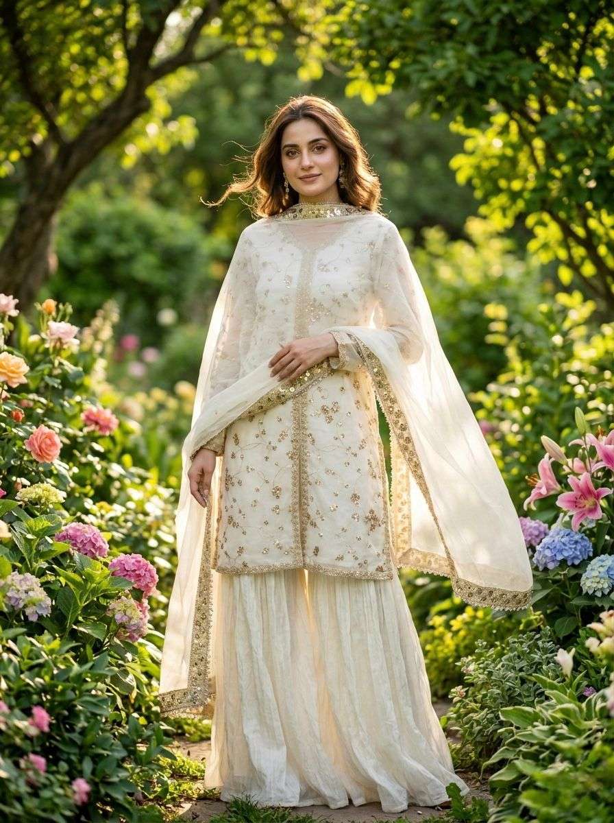 LADY LOOK 037 BEAUTIFUL PARTY WEAR DESIGNER LOOK TOP PLAZZO AND DUPATTA