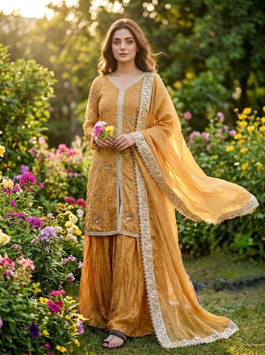 LADY LOOK 037 BEAUTIFUL PARTY WEAR DESIGNER LOOK TOP PLAZZO AND DUPATTA